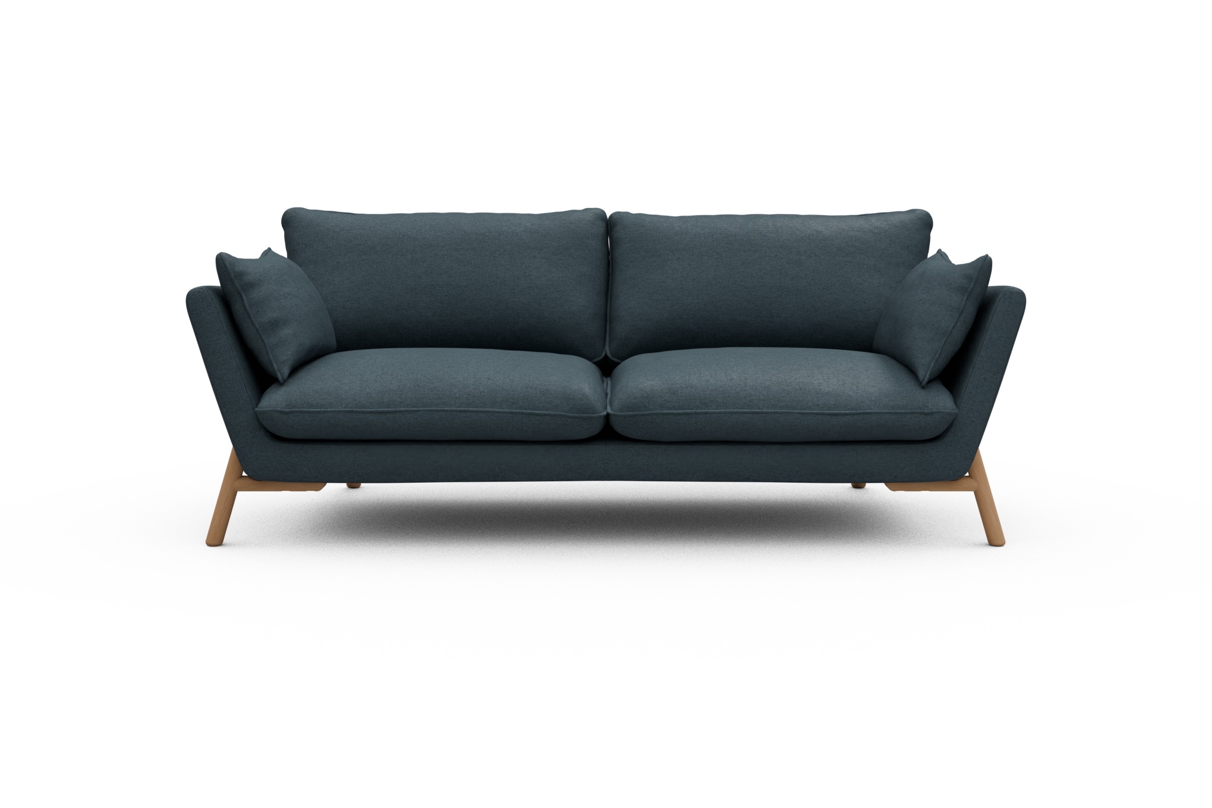 Skandi Home Sofa Emil 3-Sitzer Beinfarbe Eiche Natur Denari-Royal-Blue moebelfaktor