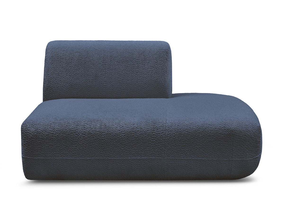 Bobochic Anda Sofamodul 2-Sitzer Chenille Dunkelblau Ecke rechts
