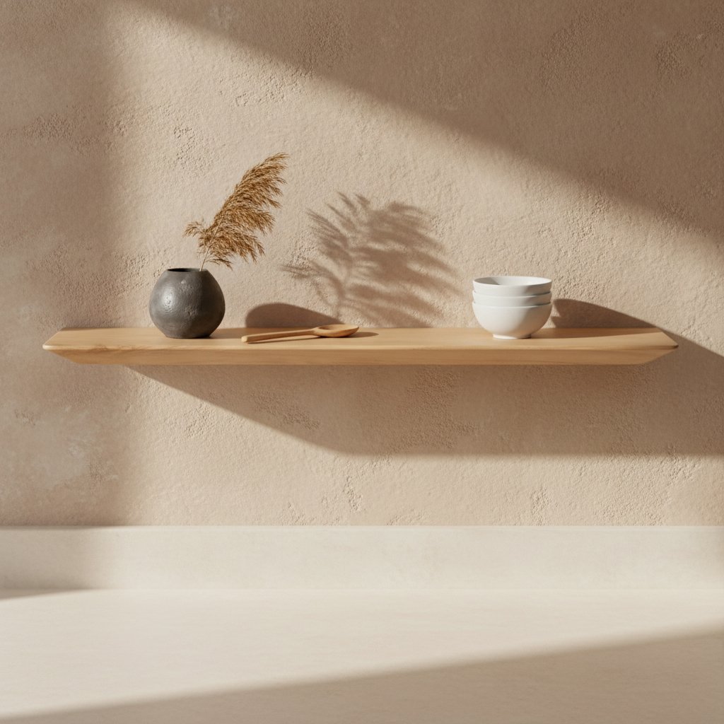 Raw Materials Craftsman Teakholz-Wandregal 60cm