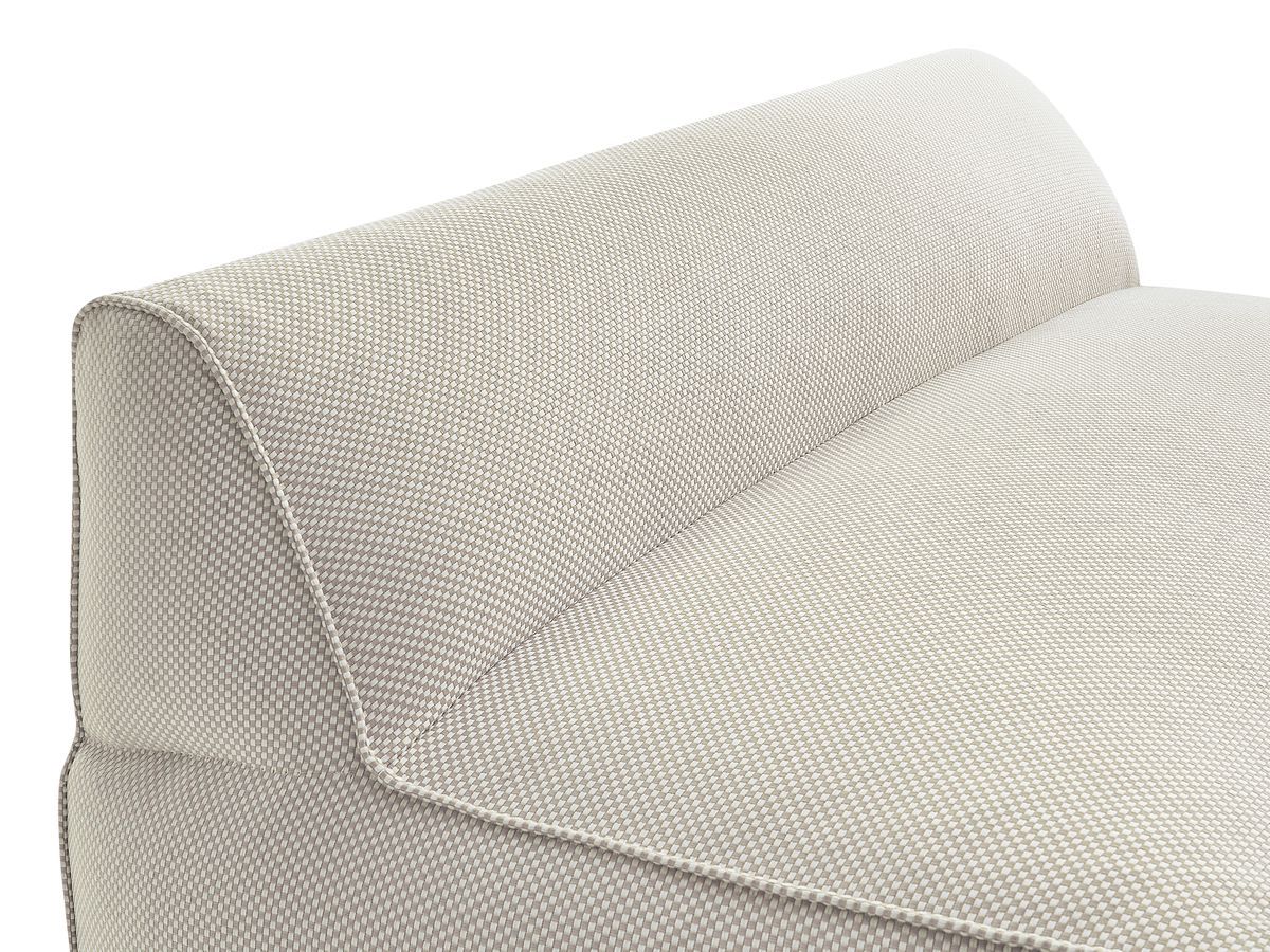 Bobochic Riviera Gartensofa 5-Sitzer mit Pouf Melange-Stoff Beige