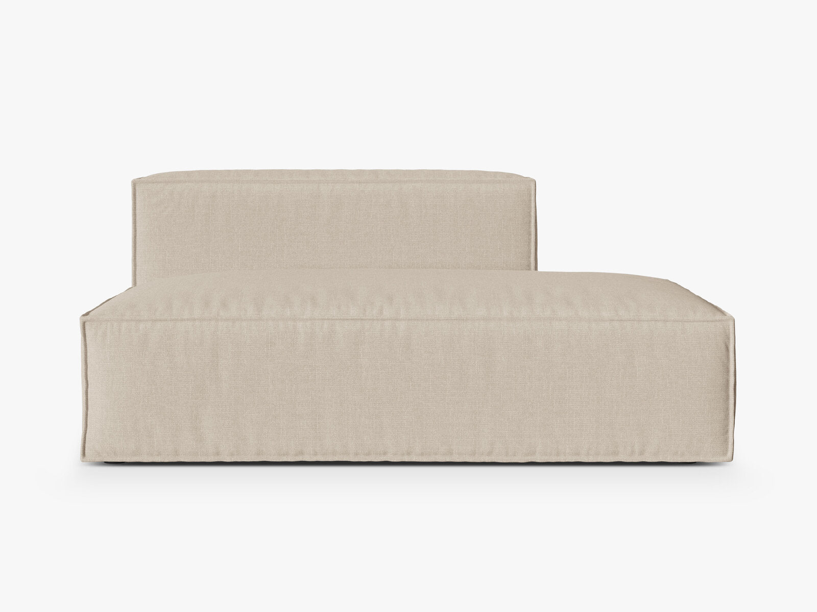 Micadoni Modul Nuria 3-Sitzer Rechts Strukturierter Stoff Beige