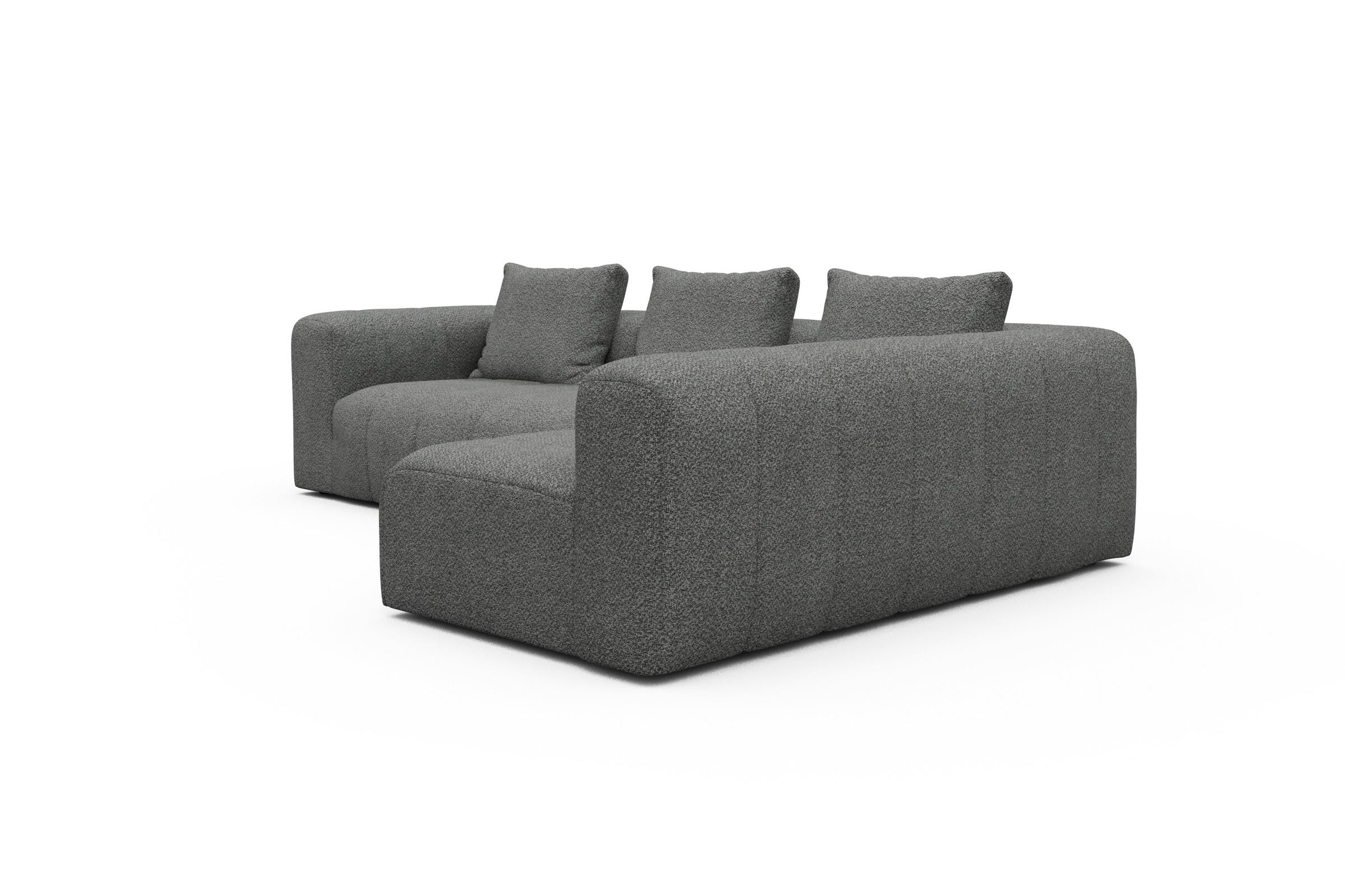 Ecksofa Hugo 2x 2,5-Sitzer Armlehne links Vanora-Warm-Grey
