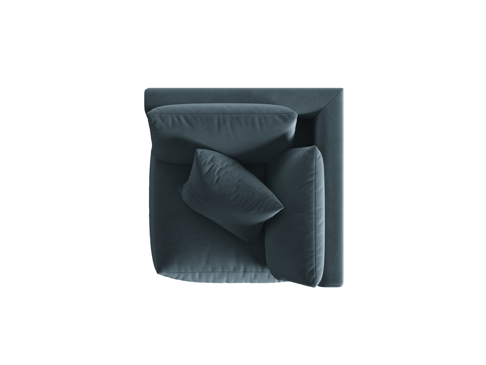 Micadoni Eckmodul Chris 1-Sitzer Samt Pastellblau