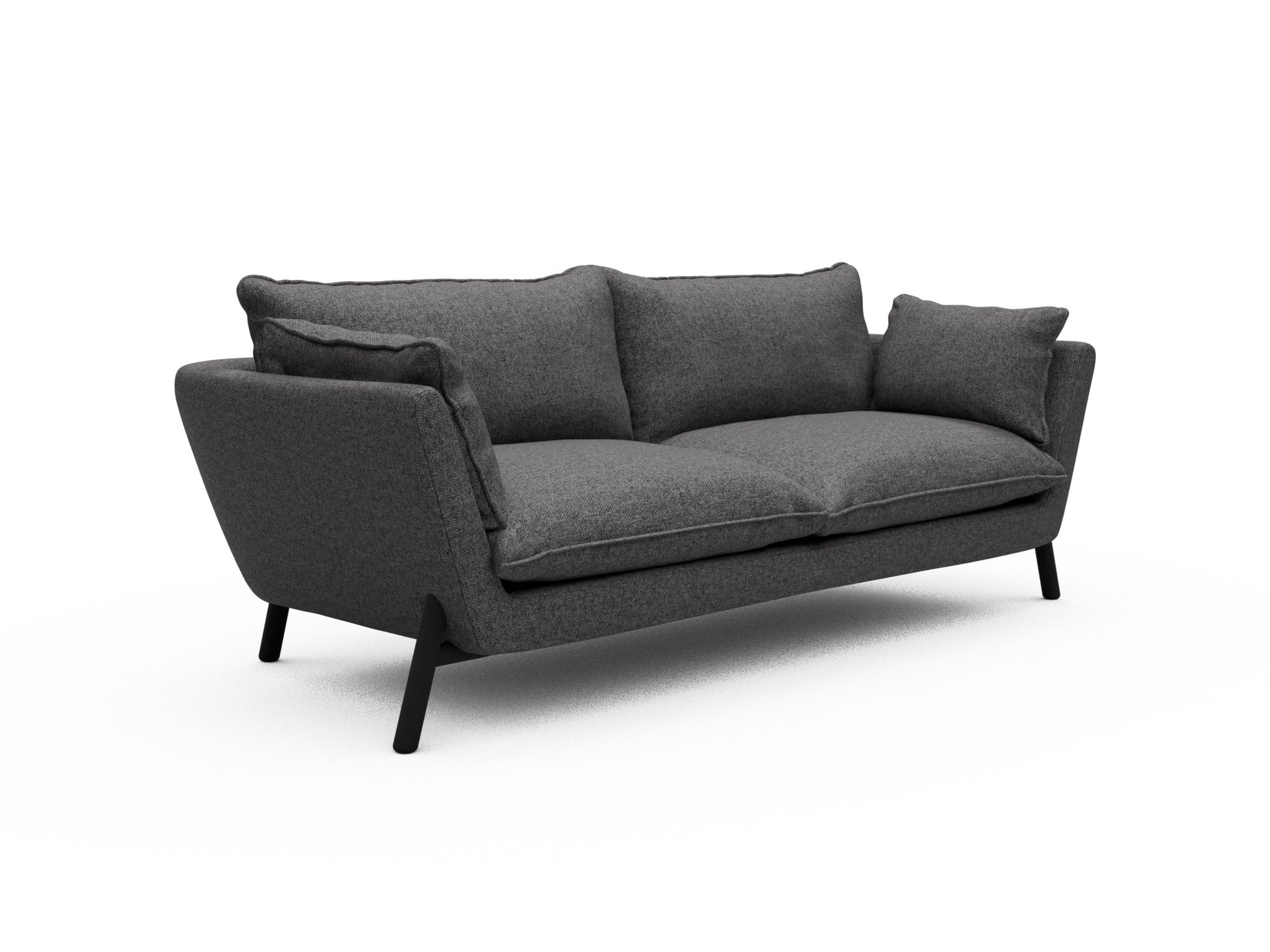 Skandi Home Sofa Emil Soft 3-Sitzer Beinfarbe Eiche Schwarz Sama-Antracite moebelfaktor