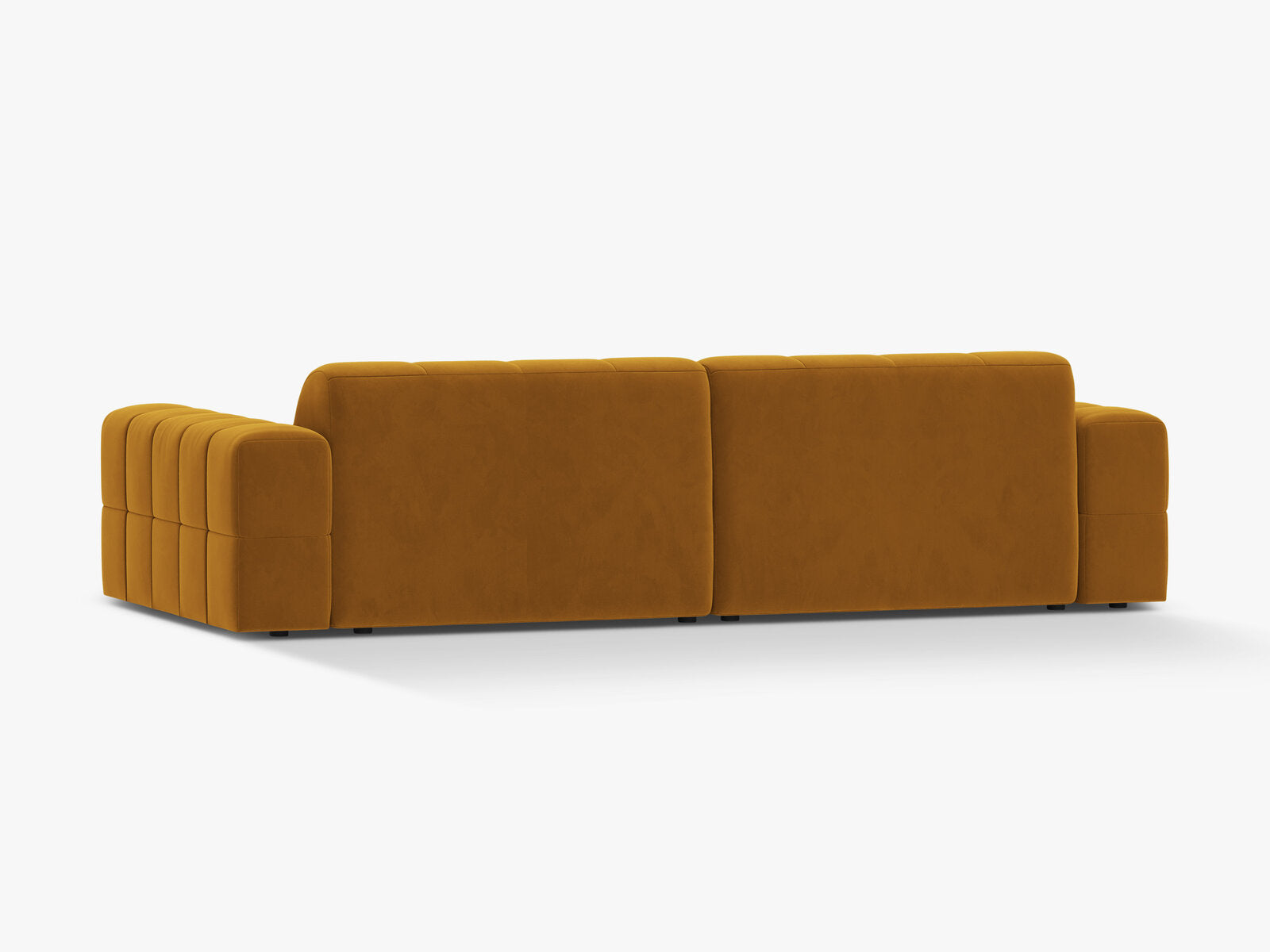 Micadoni Sofa Jennifer 4-Sitzer Samt Bluvel Gelb