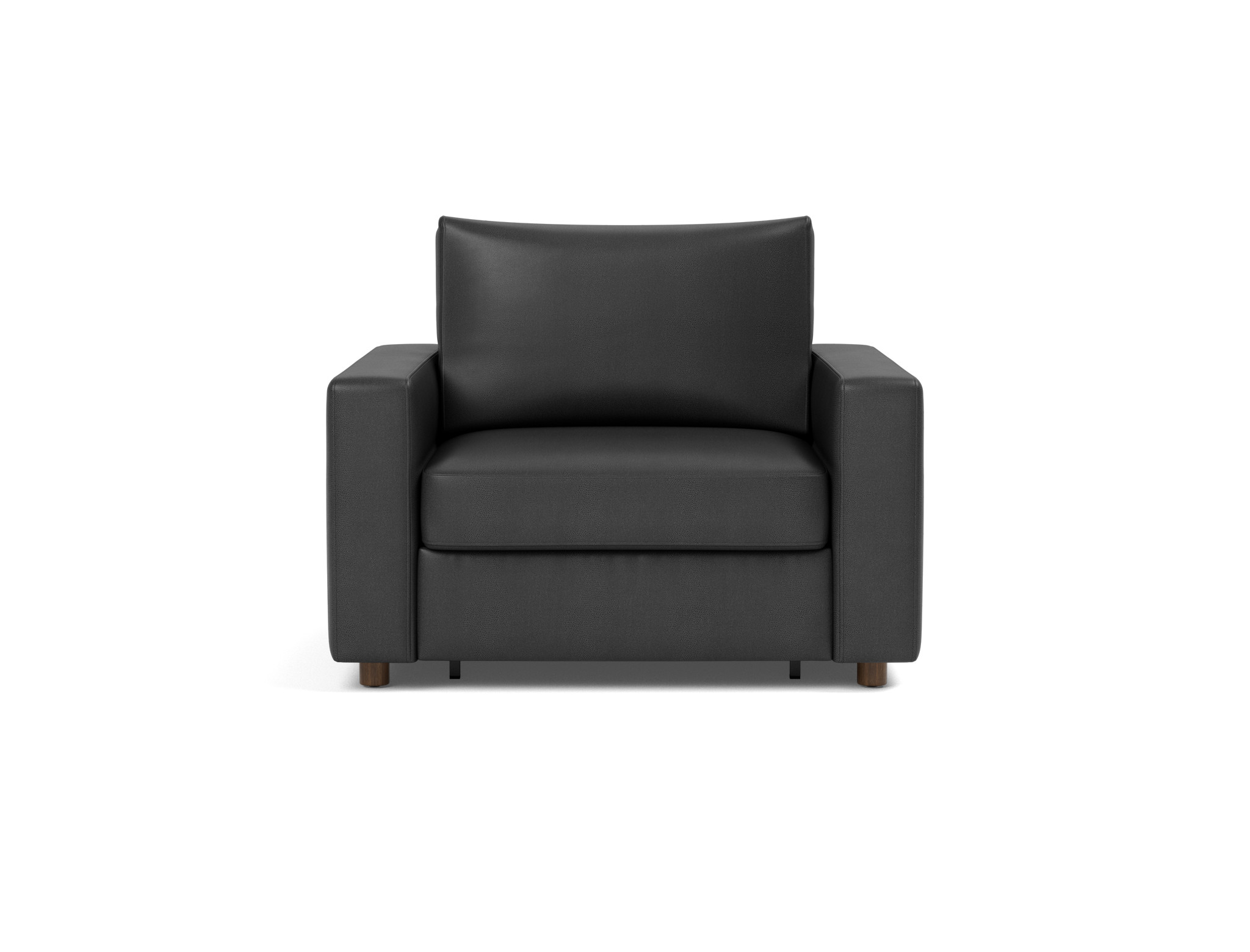 Schlafsessel Neah mit Standard-Armlehnen Lederoptik Faunal 550-Black