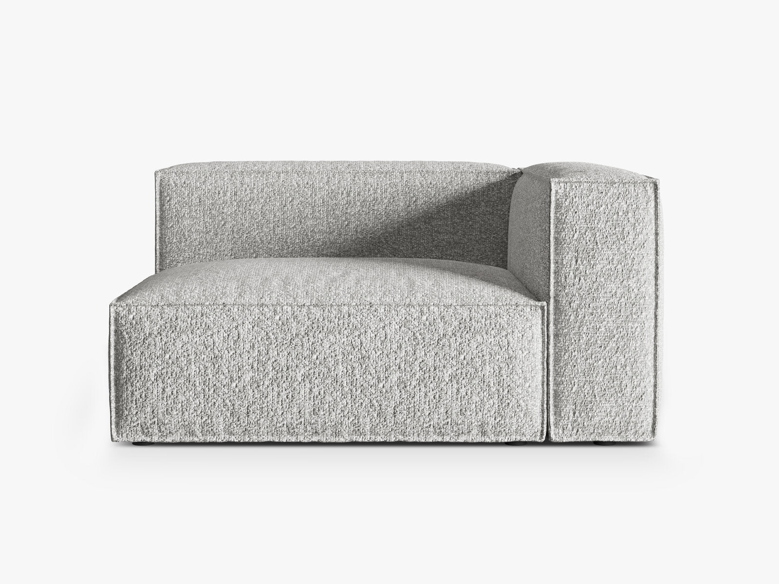 Micadoni Eckmodul Nuria 2-Sitzer Rechts Boucle Silber