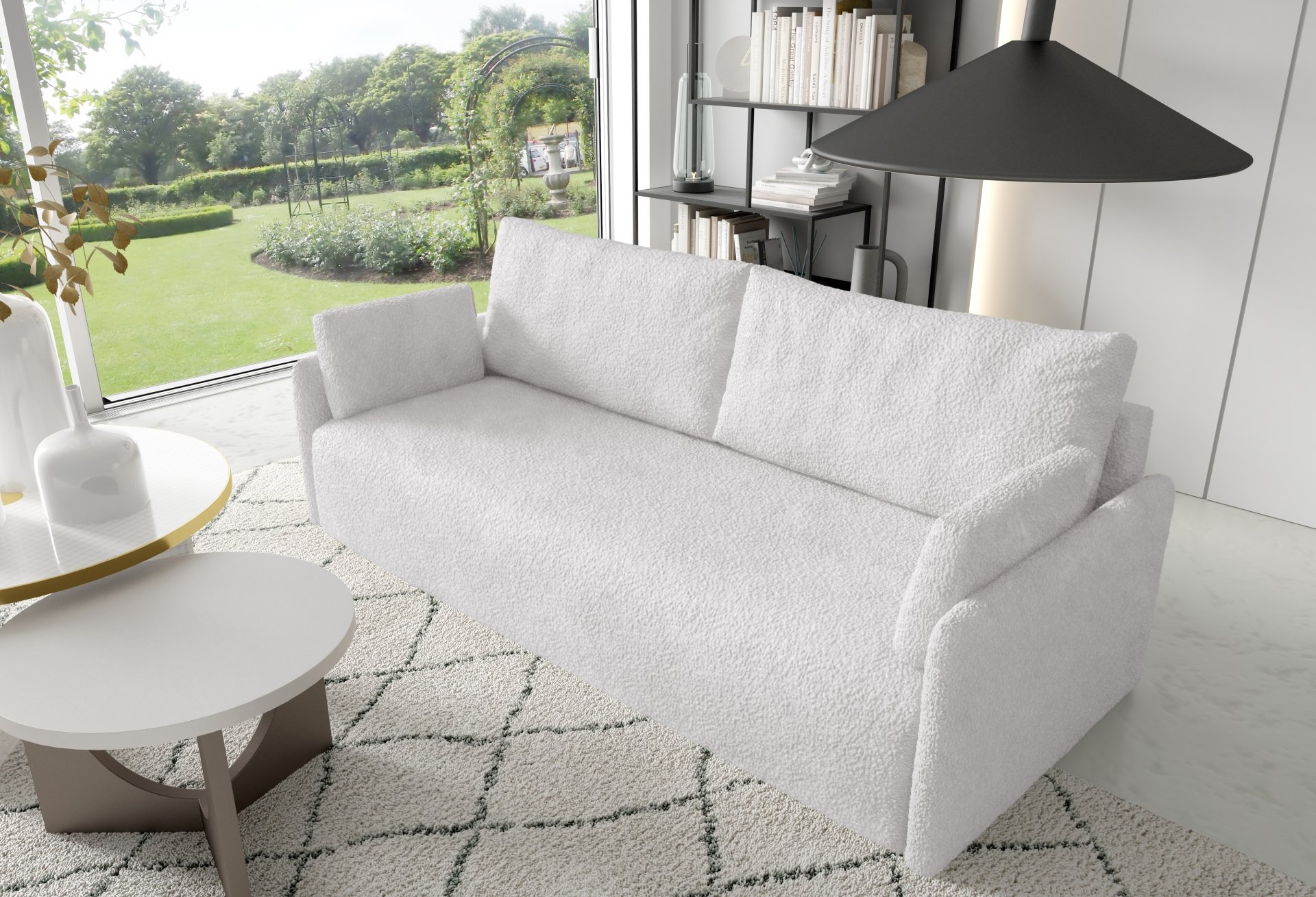 Mino 3-Sitzer Abriamo Bouclé Schlafsofa