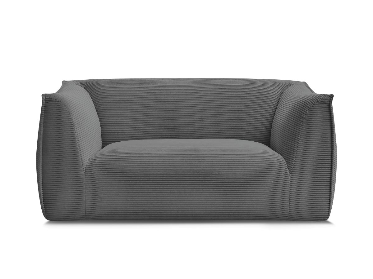 Bobochic Giorgia Sofa 2-Sitzer Cordsamt Dunkelgrau