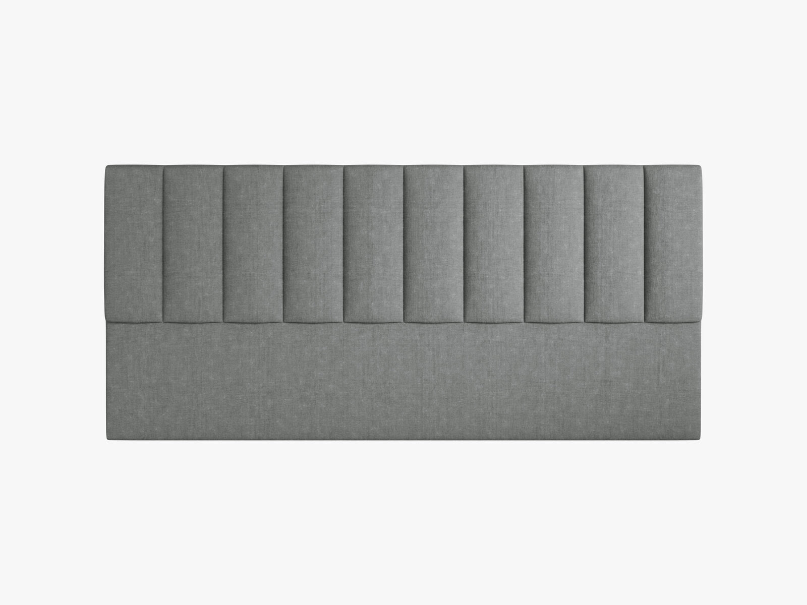 Micadoni Marl Samtiger Kopfteil 140 cm (H 95 cm) Strukturierter Stoff Liberty Grau 200x95