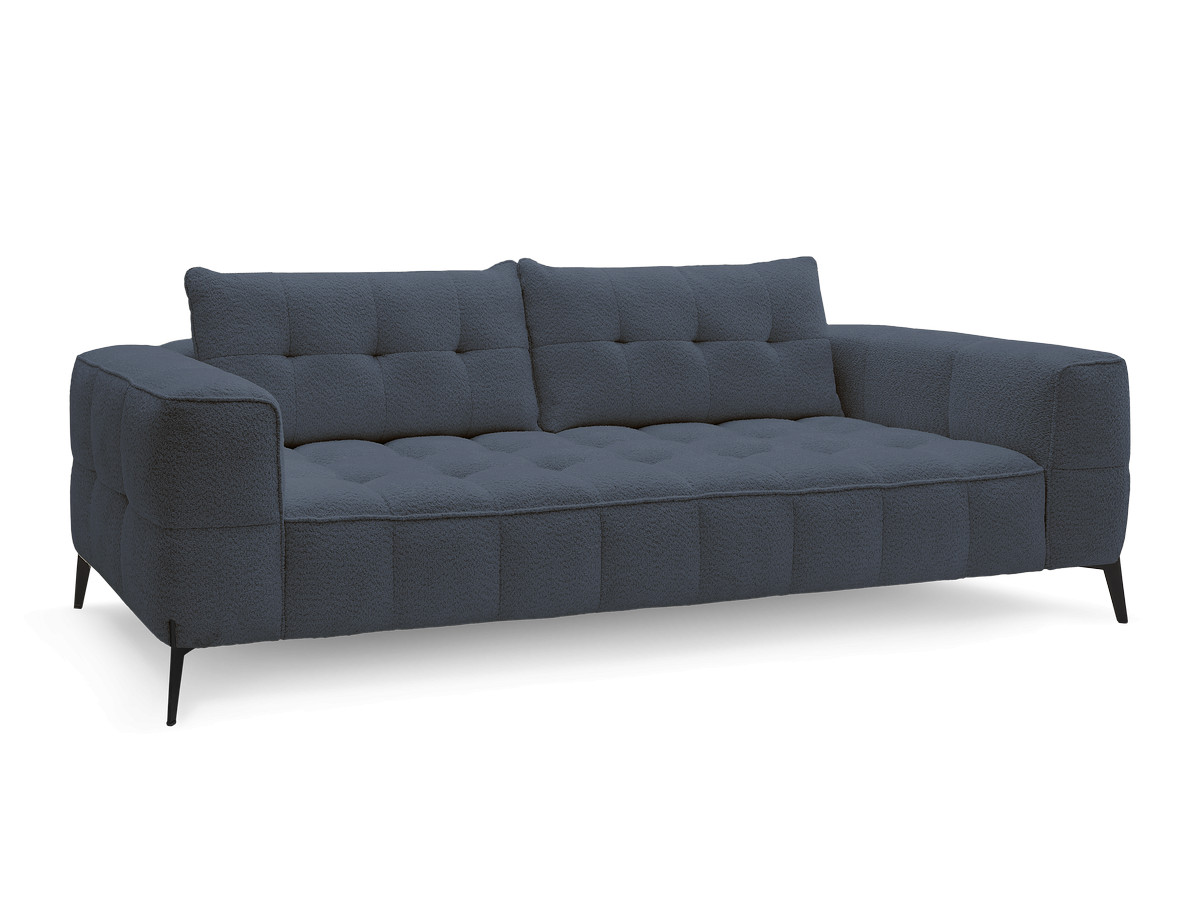 Bobochic Anis Sofa 3-Sitzer Bouclé-Stoff Dunkelblau