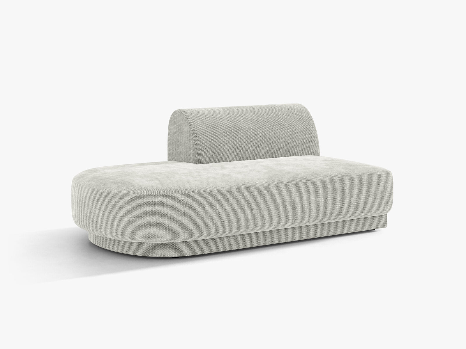 Micadoni 2-Sitzer Sitzmodul offen Miley Links Chenille Eden Silber