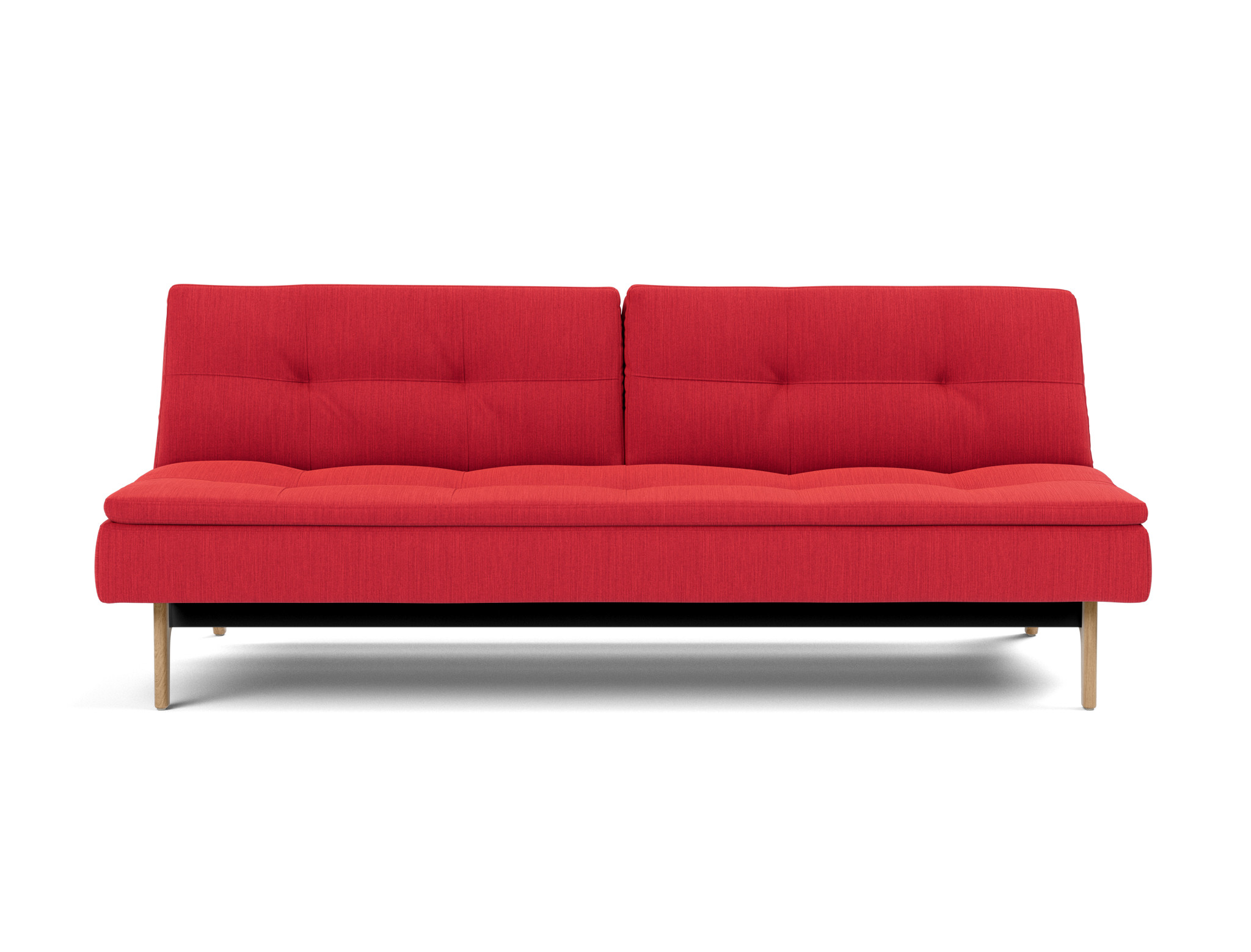 Schlafsofa Dublexo Flachgewebe Elegance 511-Red Beine Eiche
