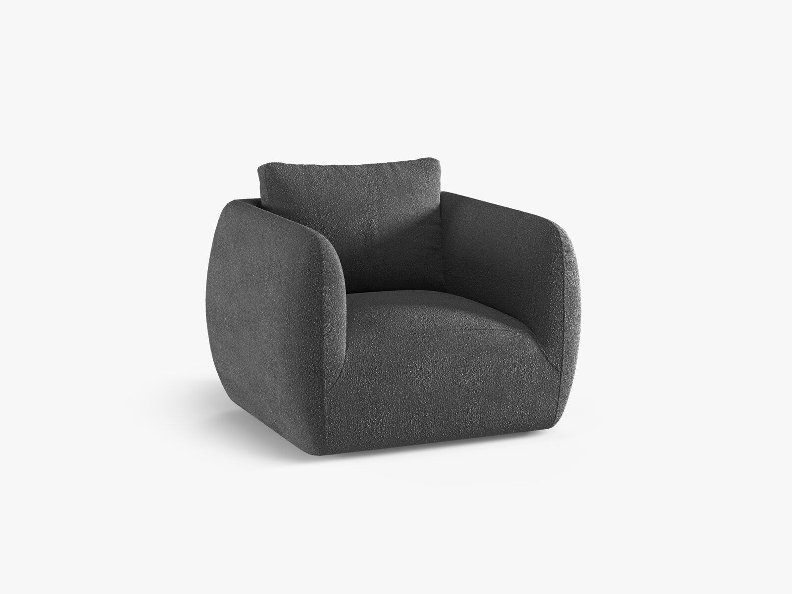 Micadoni Sessel Iga Boucle Baloo Dunkelgrau