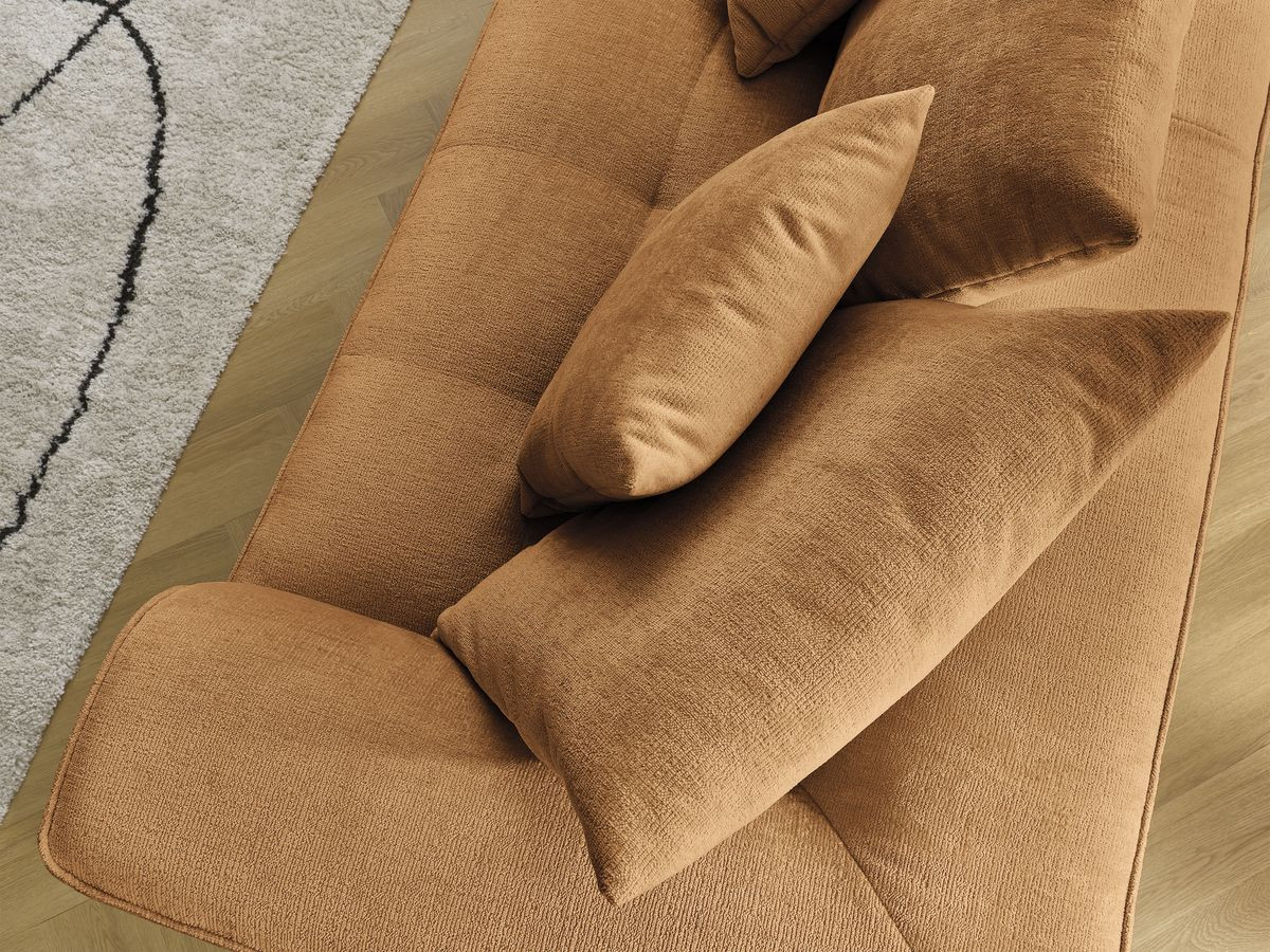 Bobochic Whesley Sofa 3-Sitzer Stoff Gelb