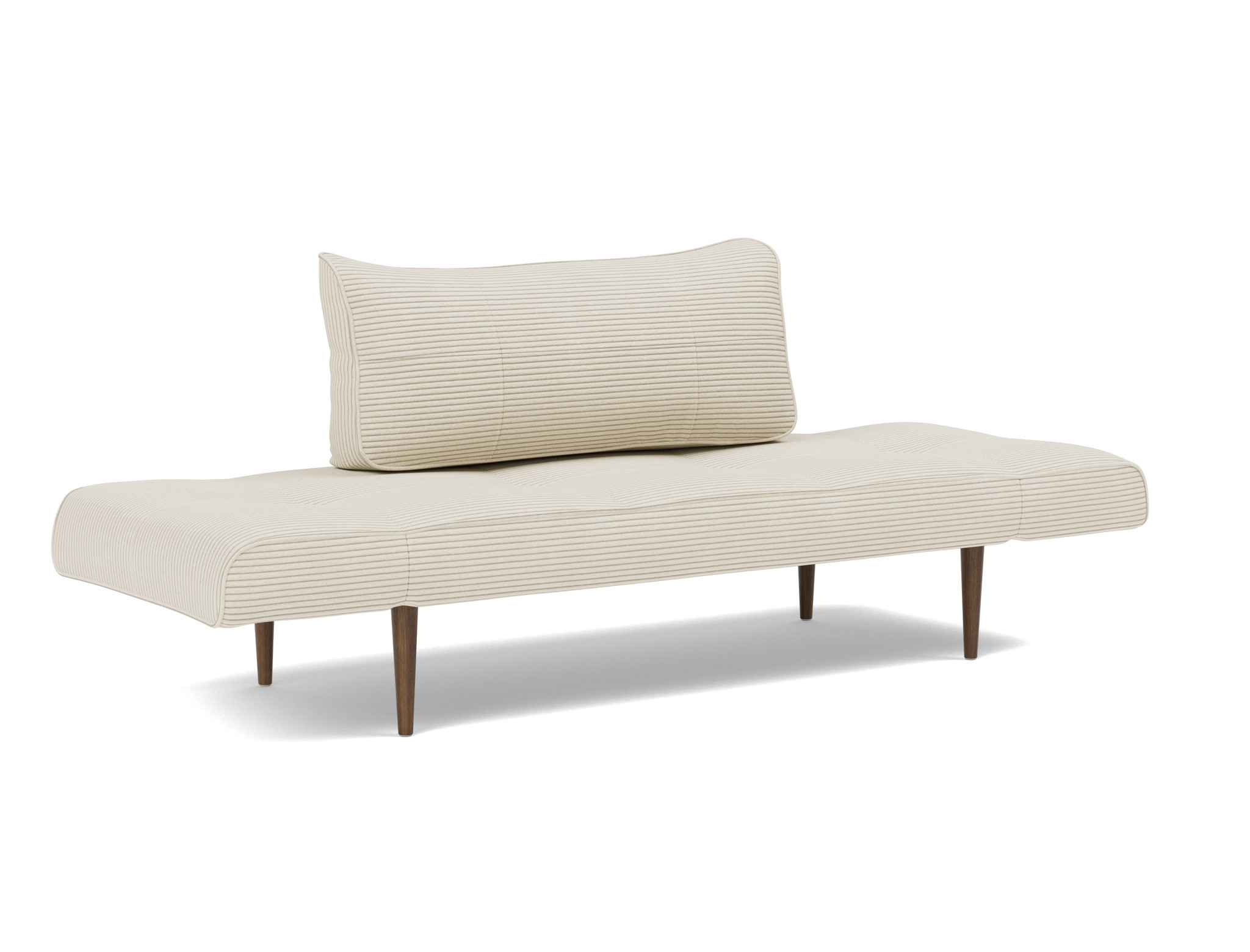 Tagesbett Zeal Kord Corduroy 594-Ivory Beine Styletto Eiche dunkel