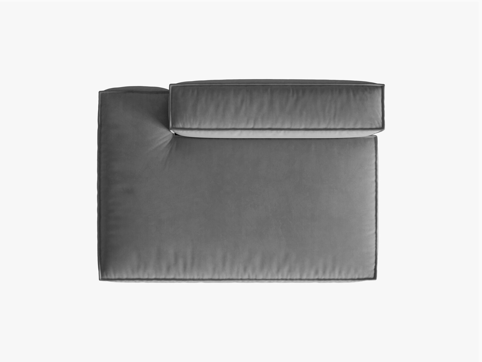 Micadoni Modul Nuria 3-Sitzer Links Samt Grau