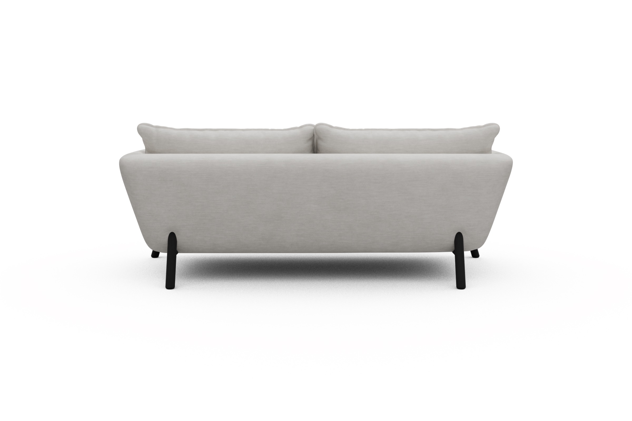 Sofa Emil PREMIUM 2-Sitzer Beinfarbe Eiche Schwarz Vivus-Dusty-Off-White