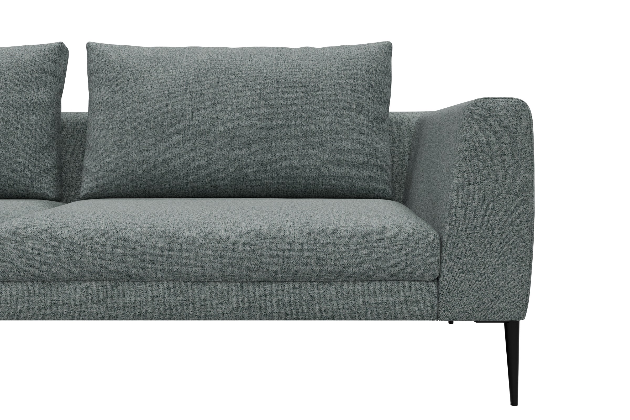 Ecksofa Paul Relax-Ecke rechts mit 3-Sitzer Strukturierter Stoff Casone 499-Light-Mixed-Green