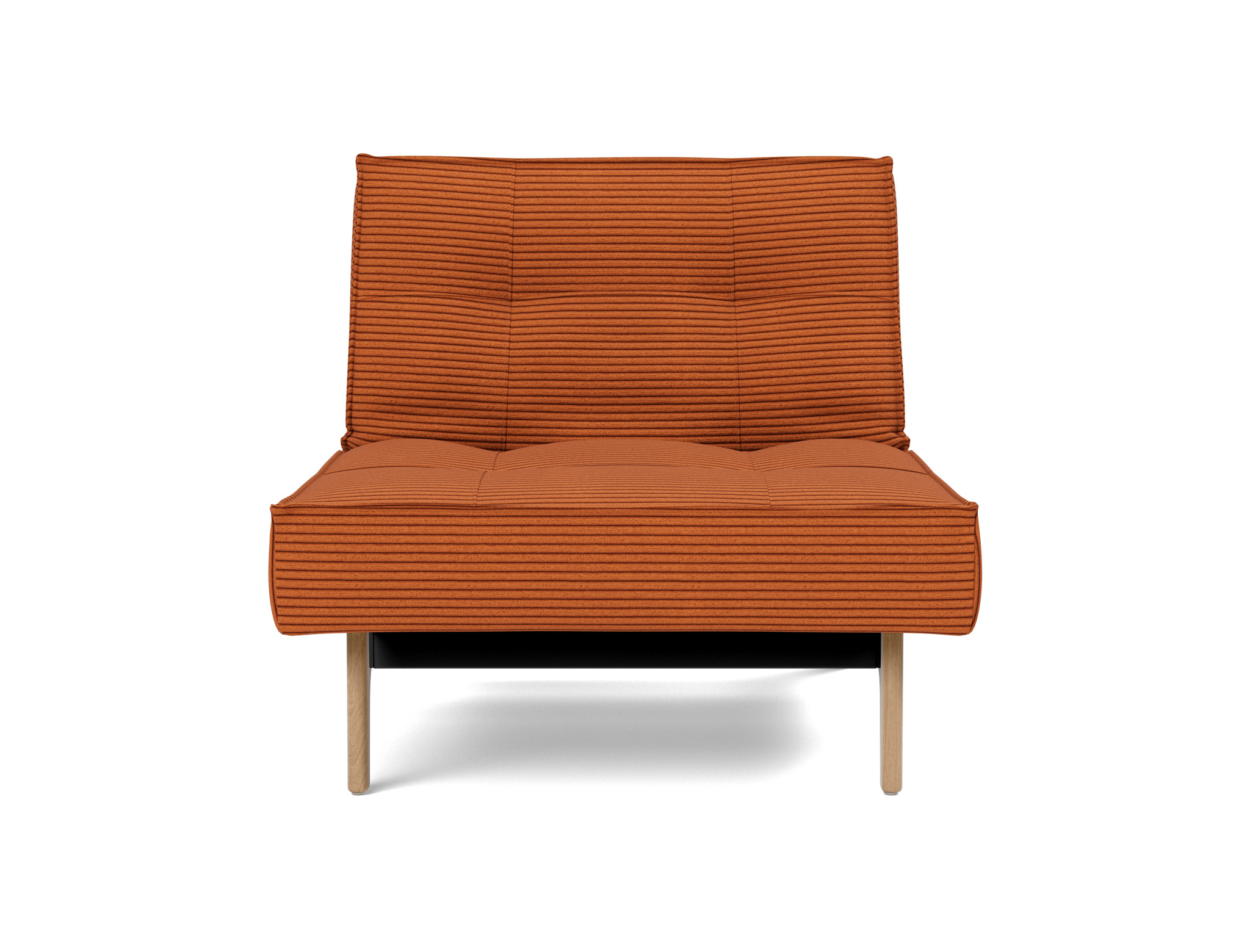 Sessel Splitback Kord Corduroy 595-Burnt-Orange Beine Eiche