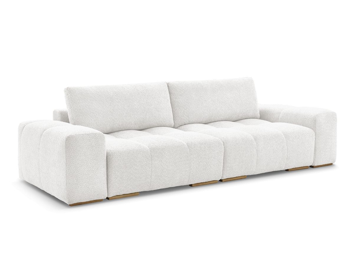 Bouclé-Stoff · Weiß