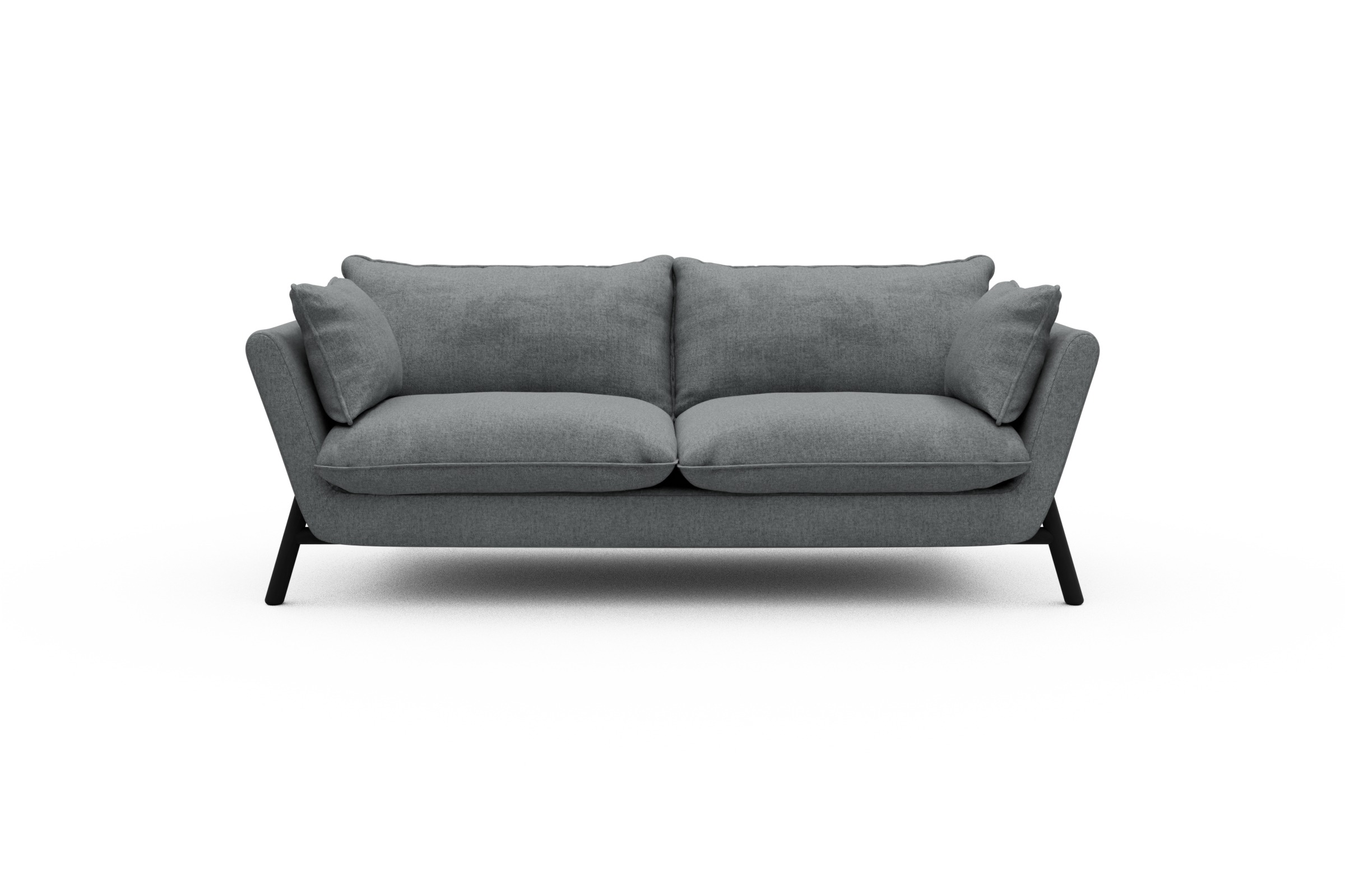 Skandi Home Sofa Emil PREMIUM 2-Sitzer Beinfarbe Eiche Schwarz Casone-Gravel-Grey moebelfaktor