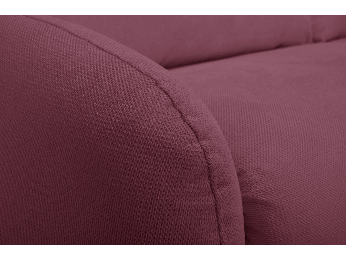 Bobochic Kenan Schlafsofa 3-Sitzer Stoff Rot, Liegefläche 160 × 196 cm