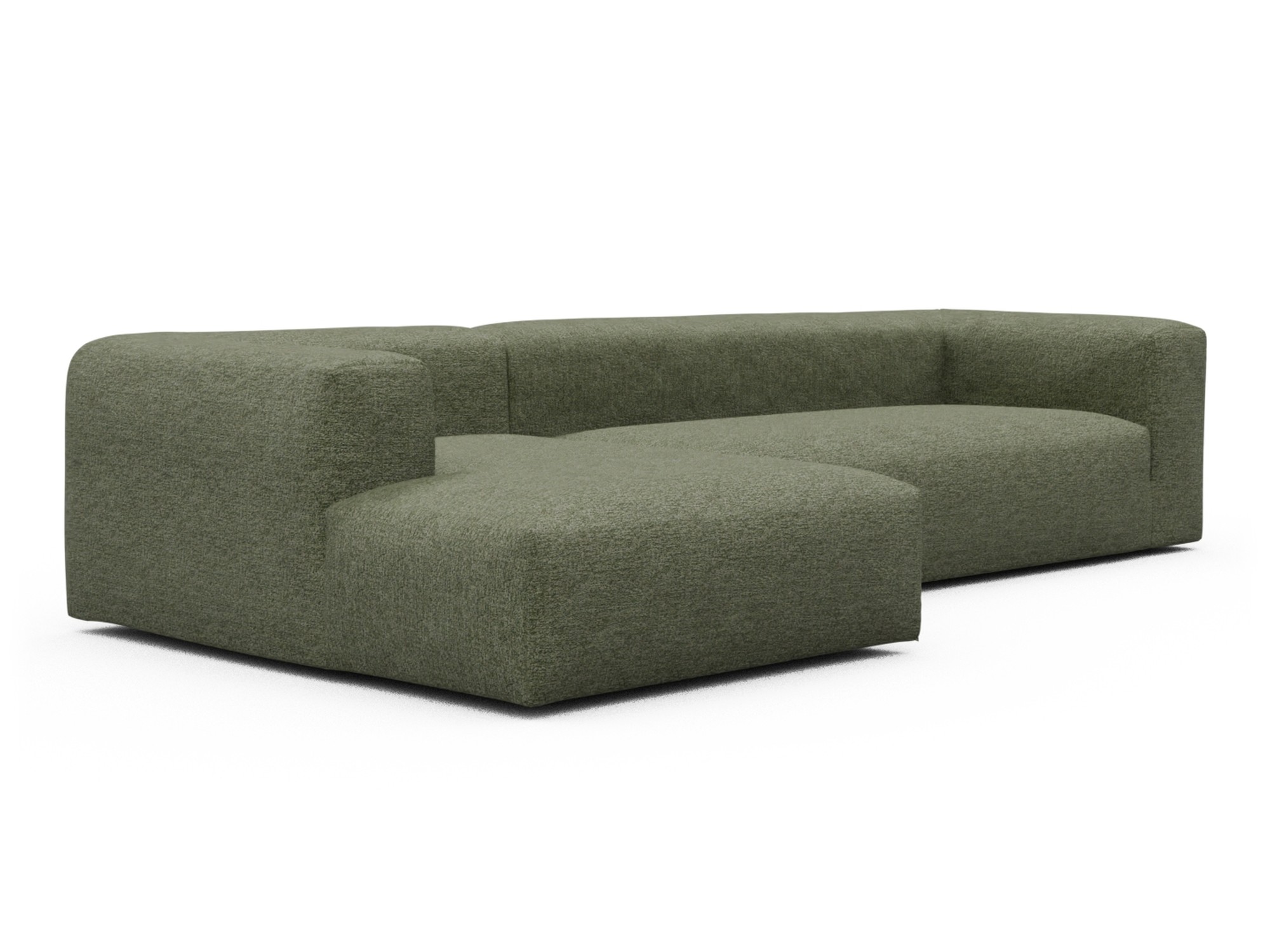Skandi Home Ecksofa Fred Chaiselongue links mit 2,5-Sitzer Carreno-Vivid-Green moebelfaktor