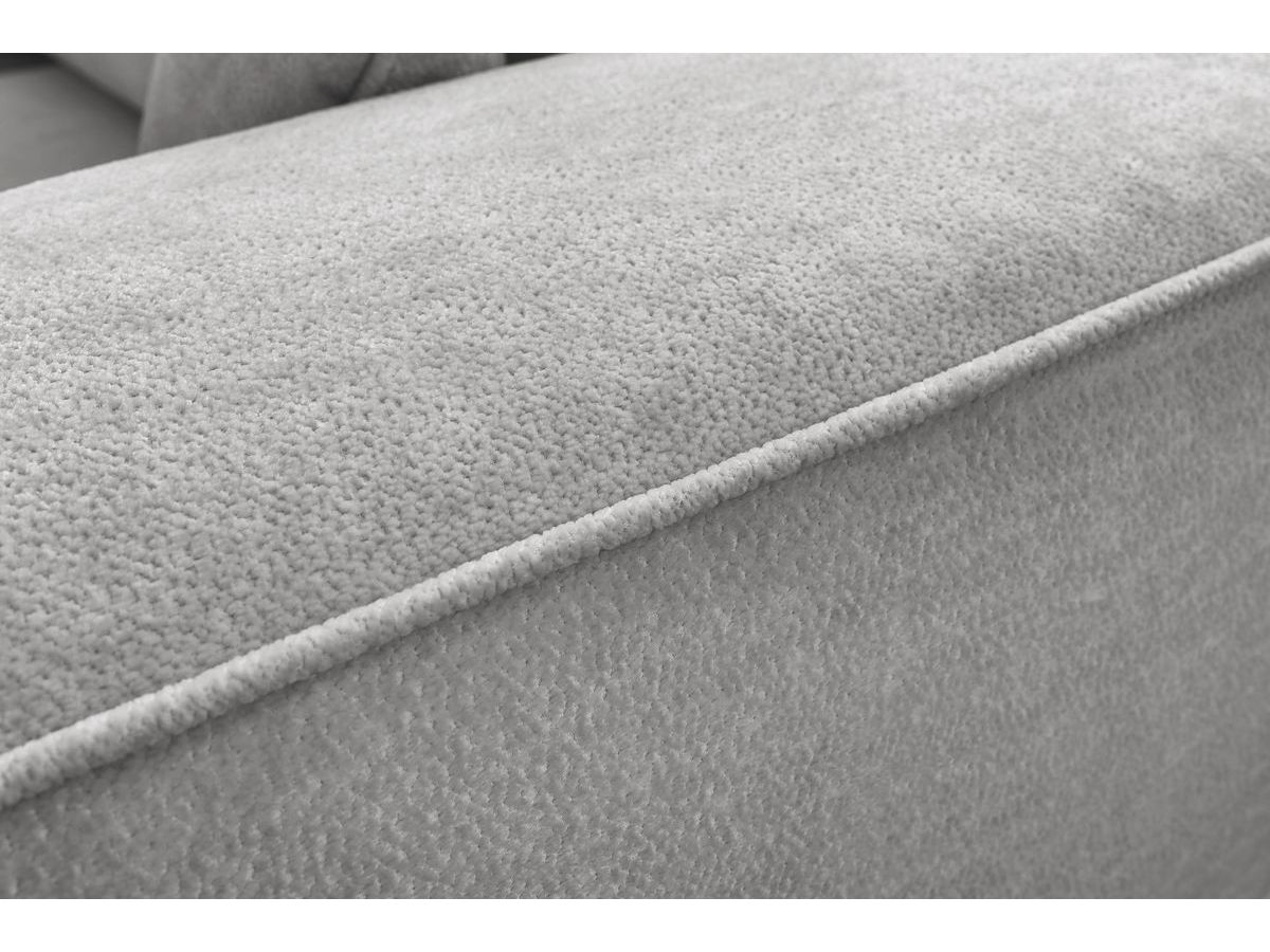 Bobochic Ezechiel Schlafsofa 3-Sitzer mit Bettkasten Stoff Hellgrau