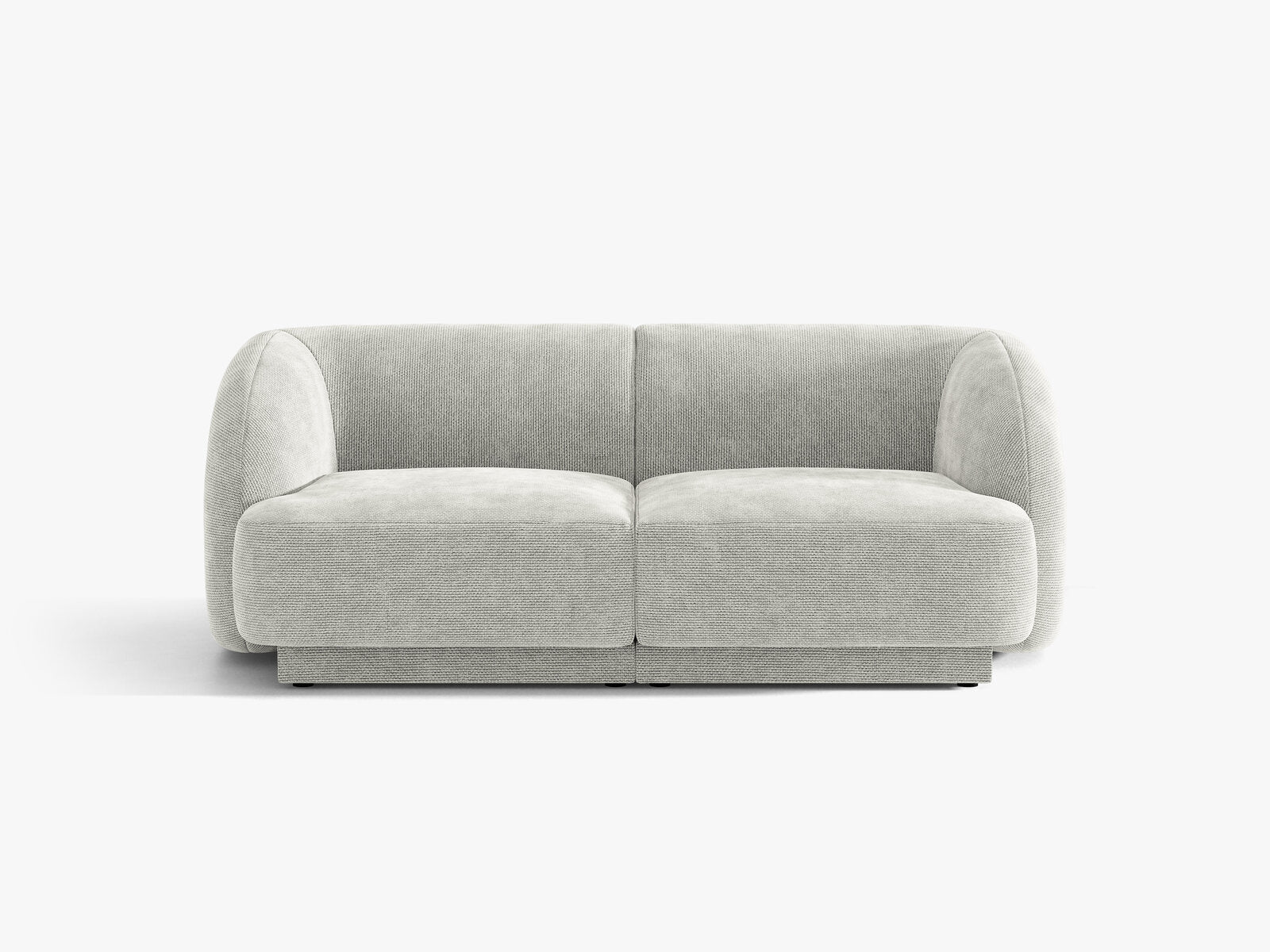 Micadoni Sofa Miley 2-Sitzer Chenille Eden Silber