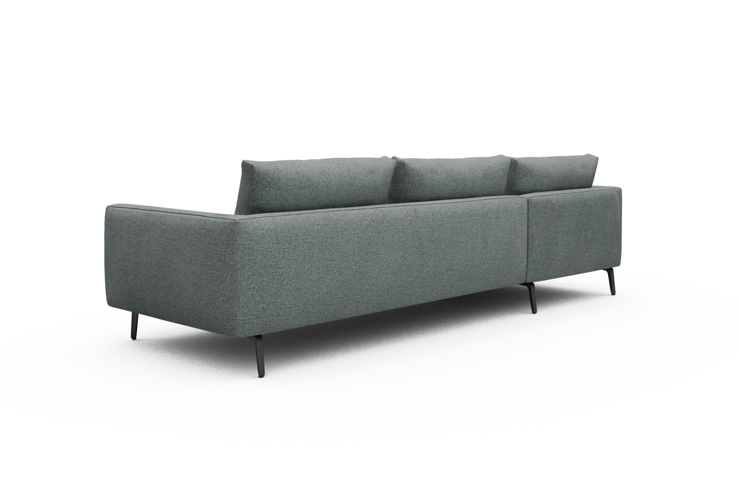 Ecksofa Karl Chaiselongue links mit 2,5-Sitzer Casone-Light-Mixed-Green