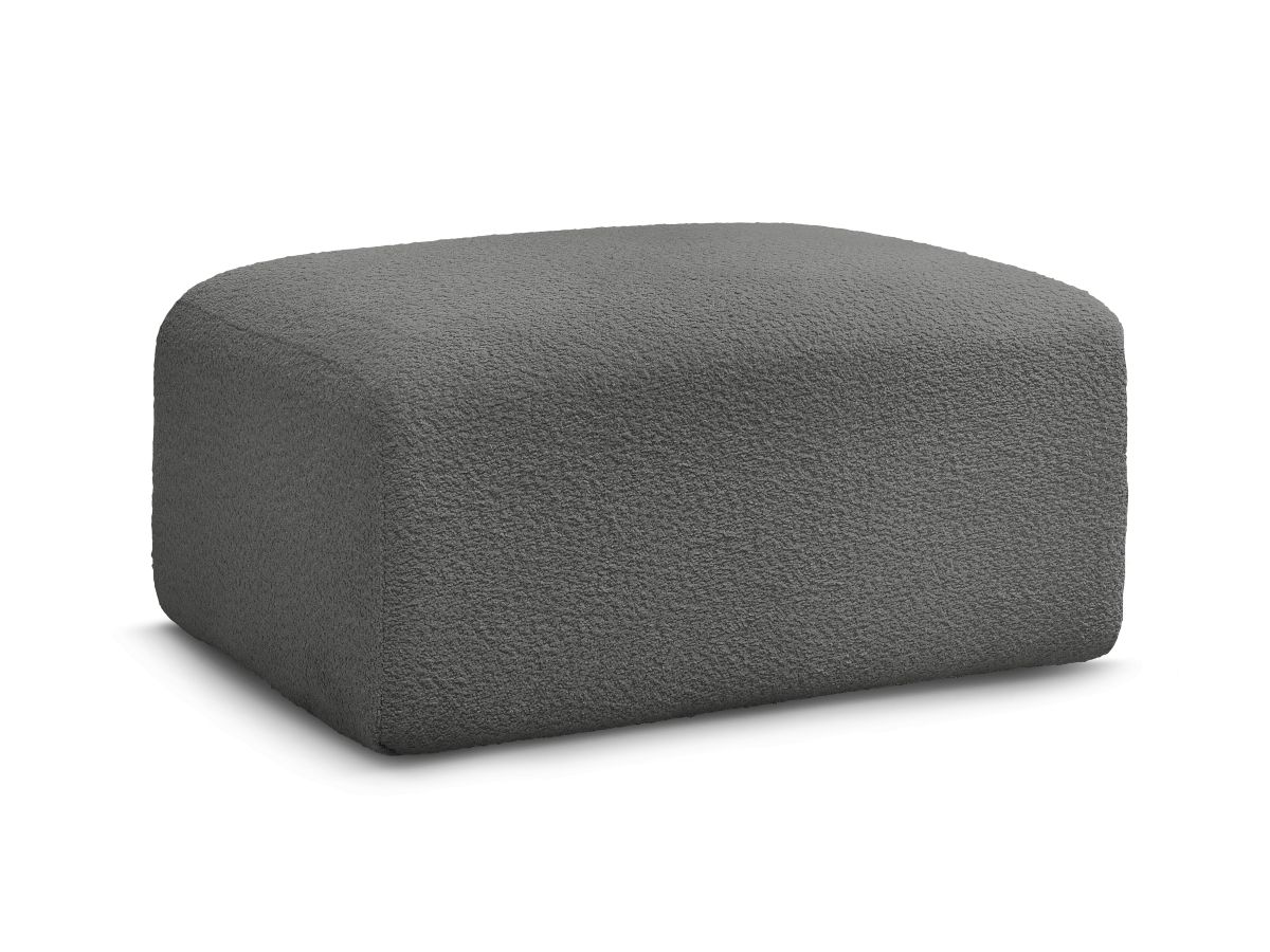 Bobochic Tina Pouf Bouclé-Stoff Dunkelgrau