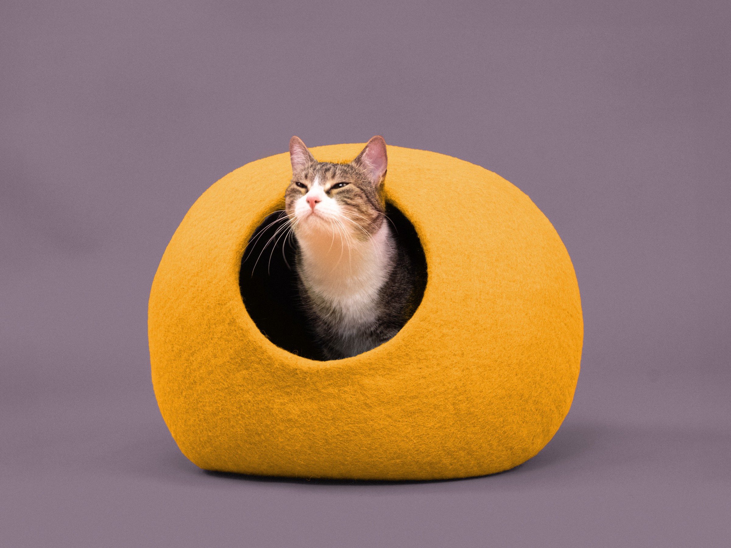 myfelt Risa Katzenhöhle Ockergelb Ø 45 x 38 cm
