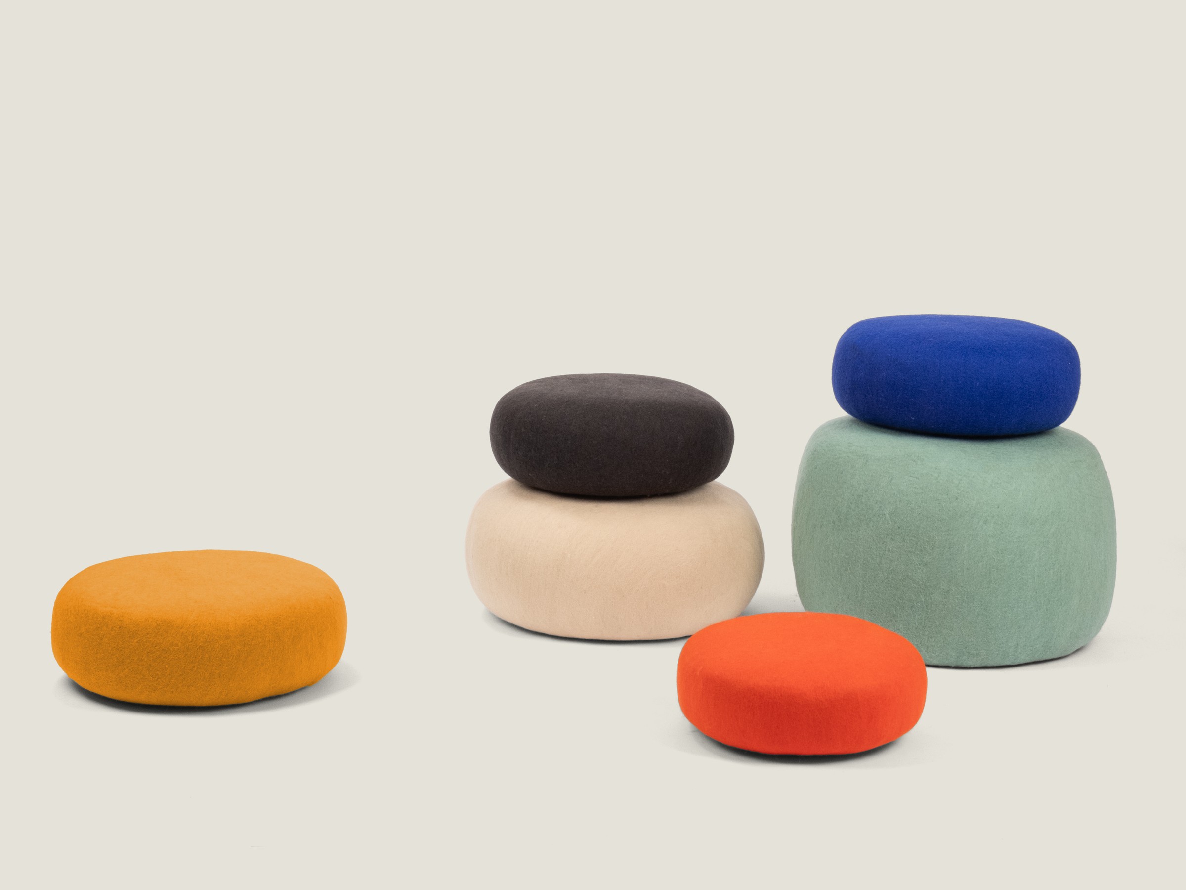 myfelt Fine Colour Pouf Türkis Ø 38 x 14 cm