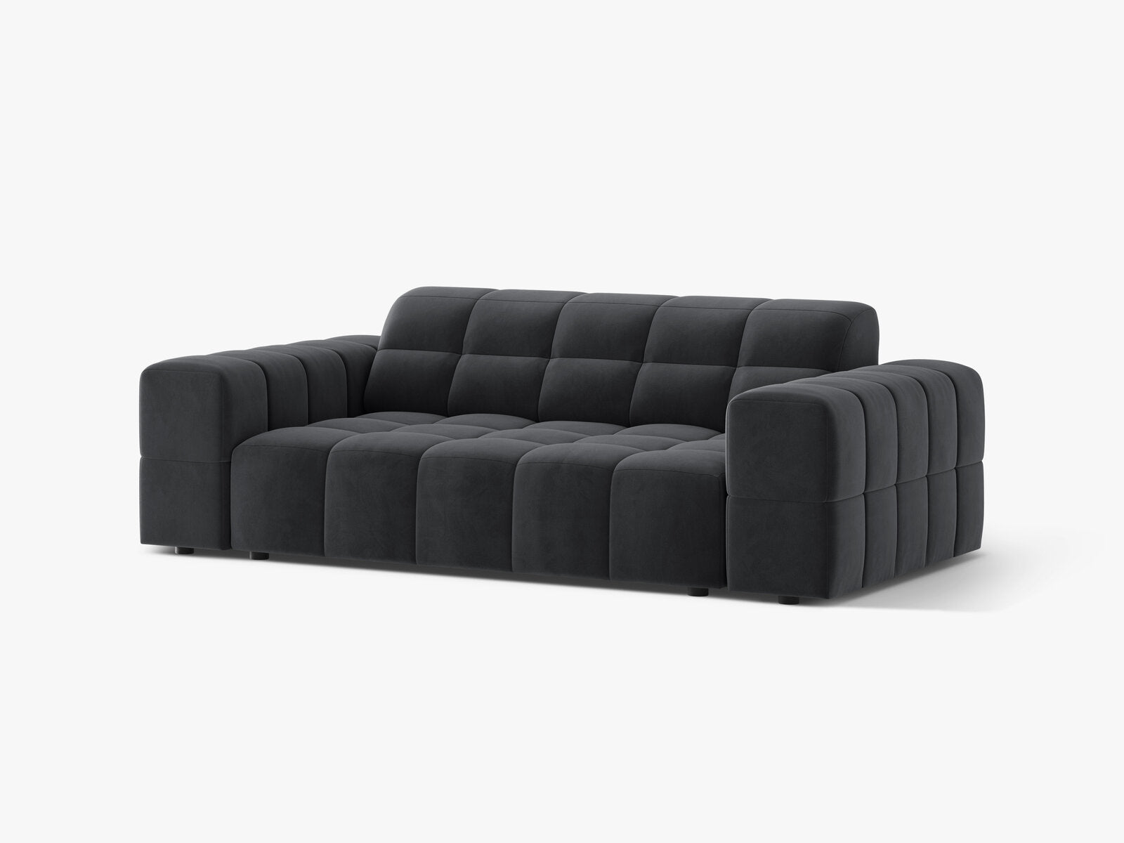 Micadoni Jennifer Sofa 2-Sitzer Samt Bluvel Grau