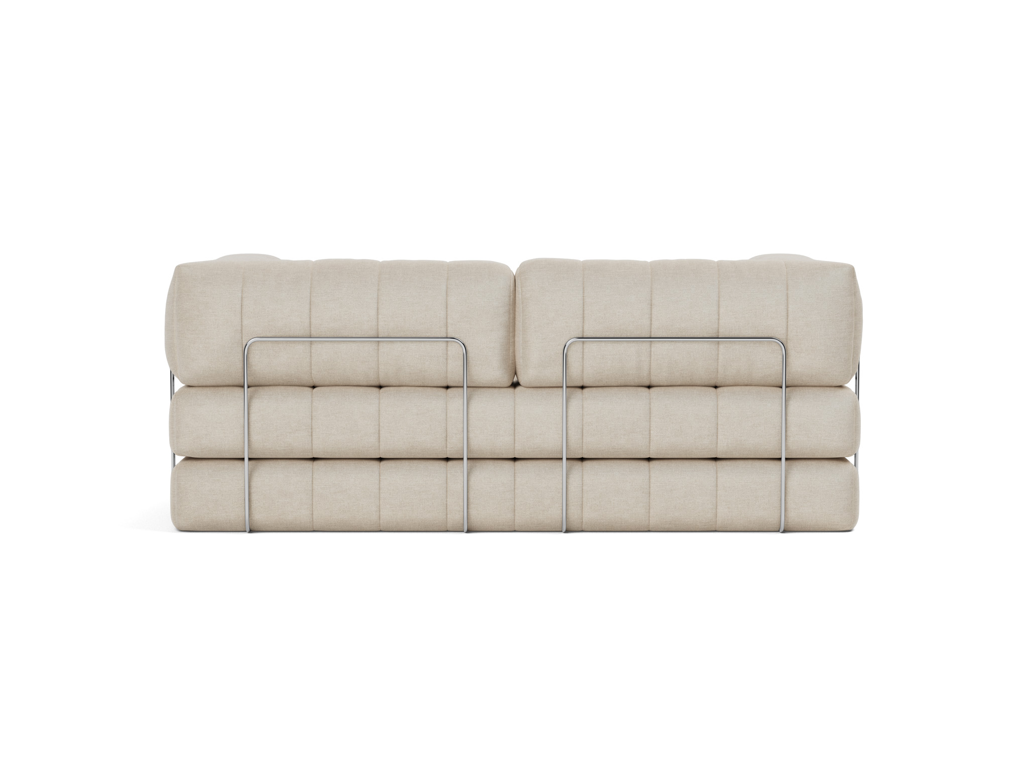 Schlafsofa CozyPad mit Armlehnen Flachgewebe Phobos 586-Latte