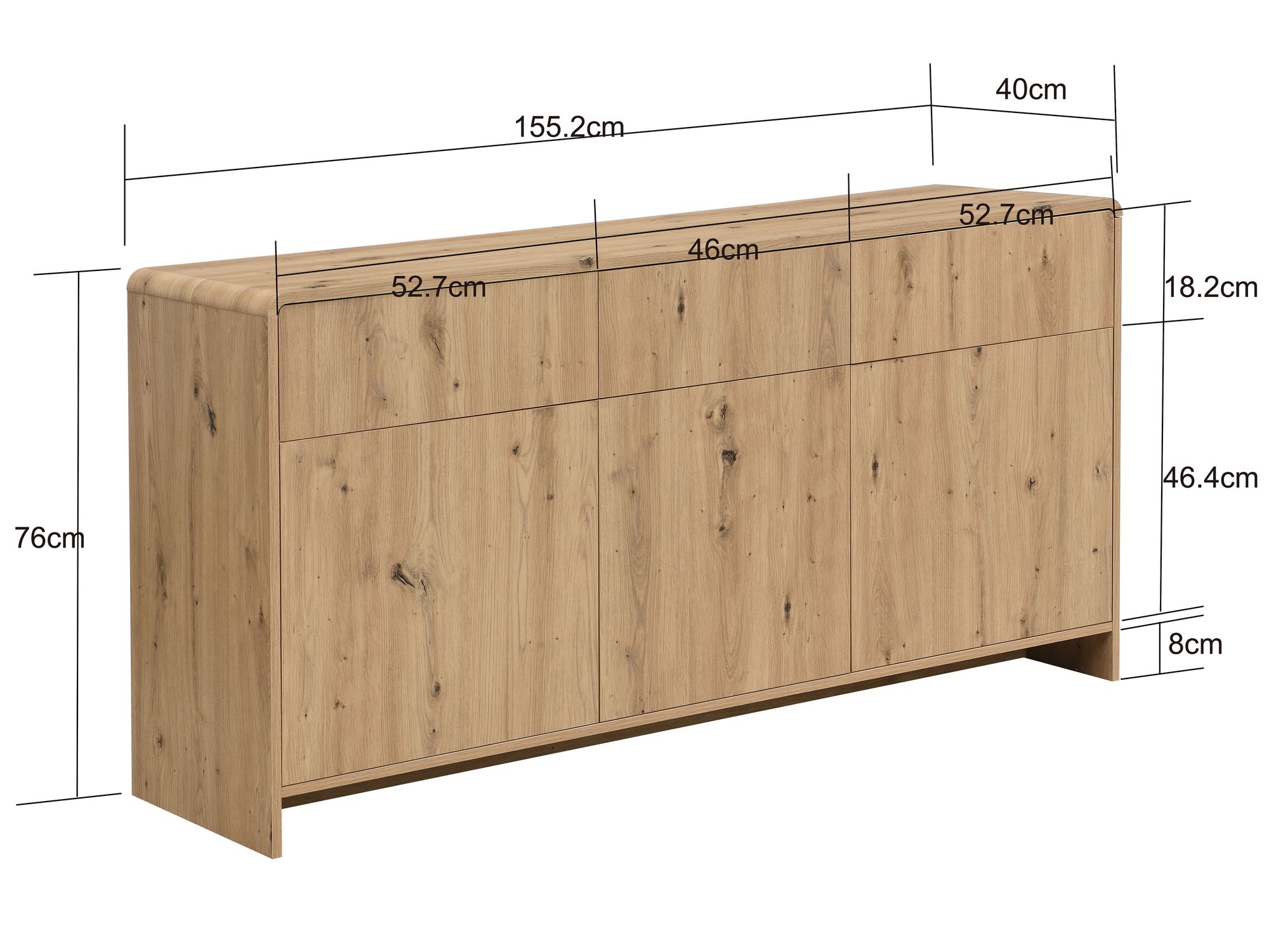 Sideboard Steigen Braun 155 × 40 × 76 cm