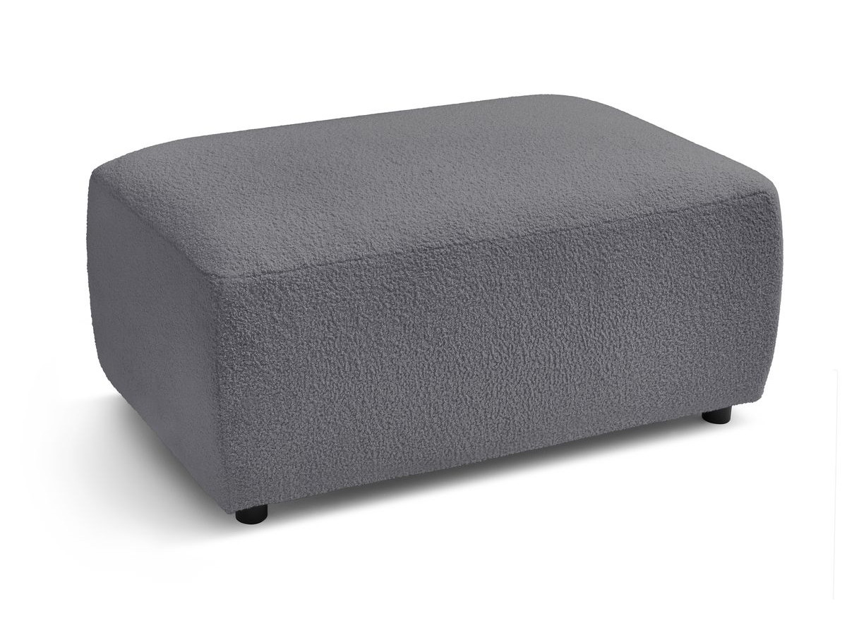 Bobochic Envy Pouf Bouclé-Stoff Dunkelgrau