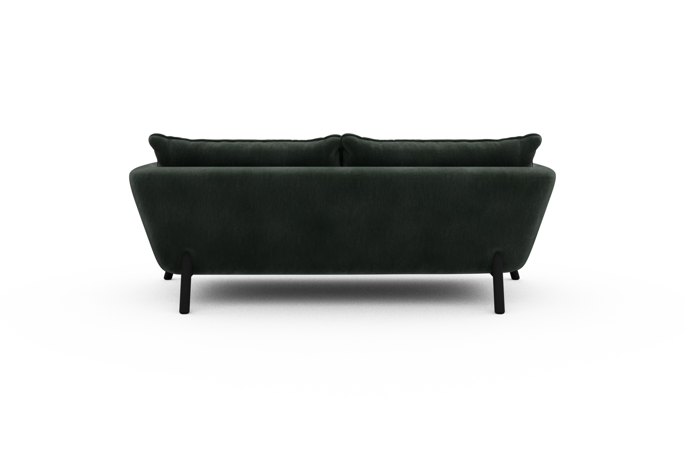 Sofa Emil PREMIUM 2-Sitzer Beinfarbe Eiche Schwarz Smooth-Laurel-Green