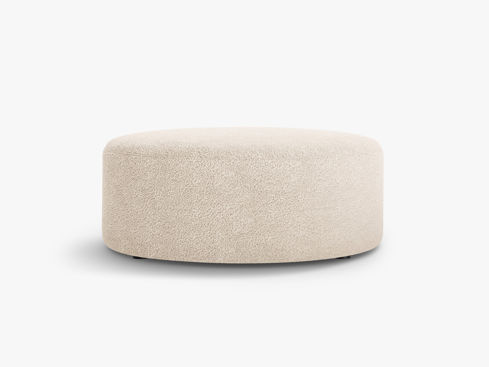 Micadoni Pouf Dia 90cm Boucle Rolf Helles Beige