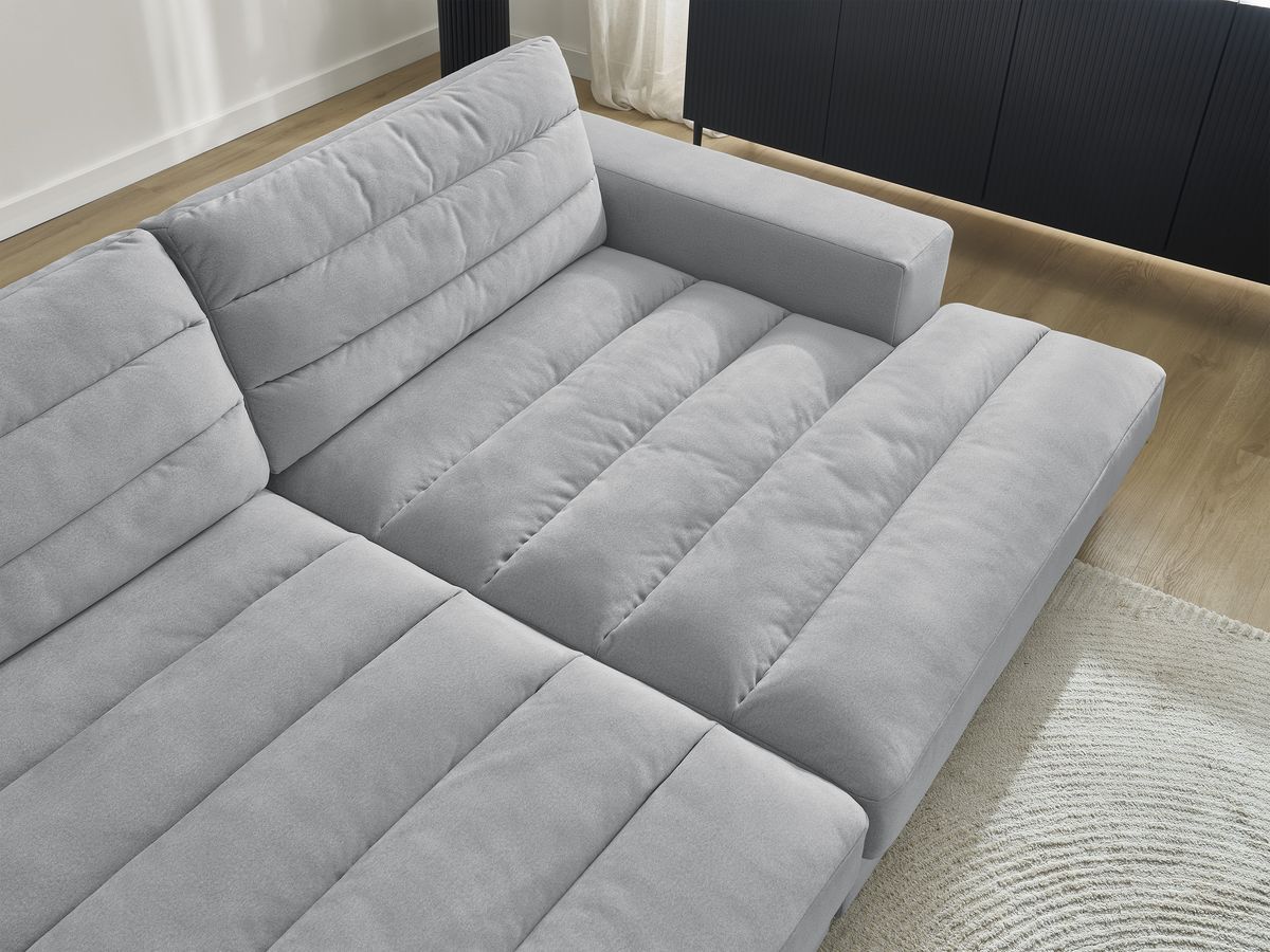 Bobochic Sierra Sofa 4-Sitzer Samt Hellgrau