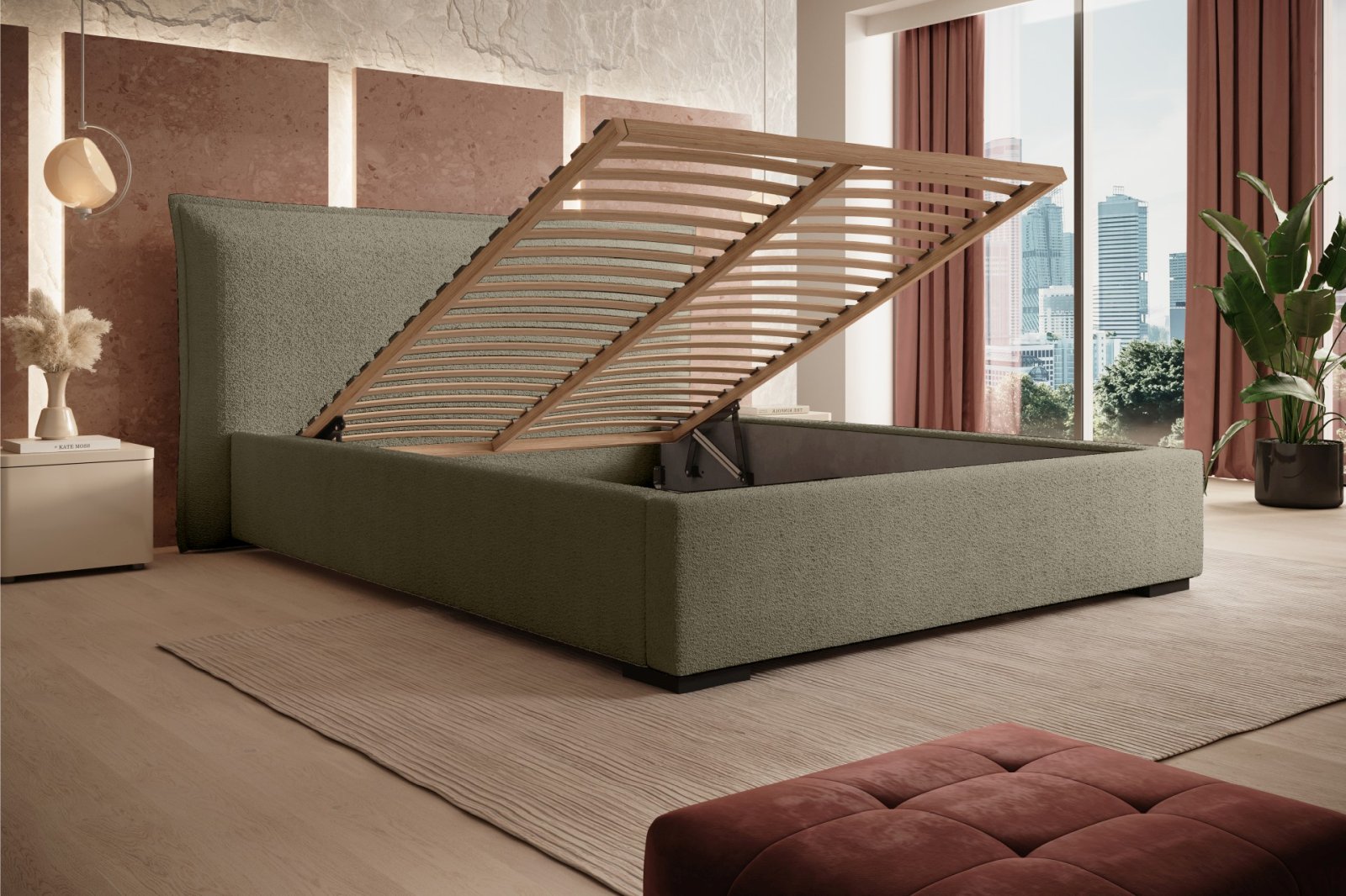 Polsterbett Renoa Boucle 180x200 mit Holzrahmen Quelle 16
