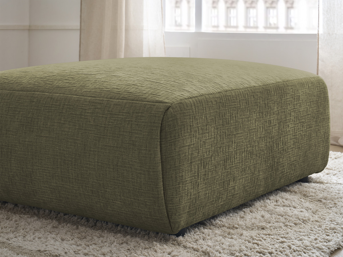 Bobochic Jana Pouf 94 × 114 cm Strukturstoff Grün