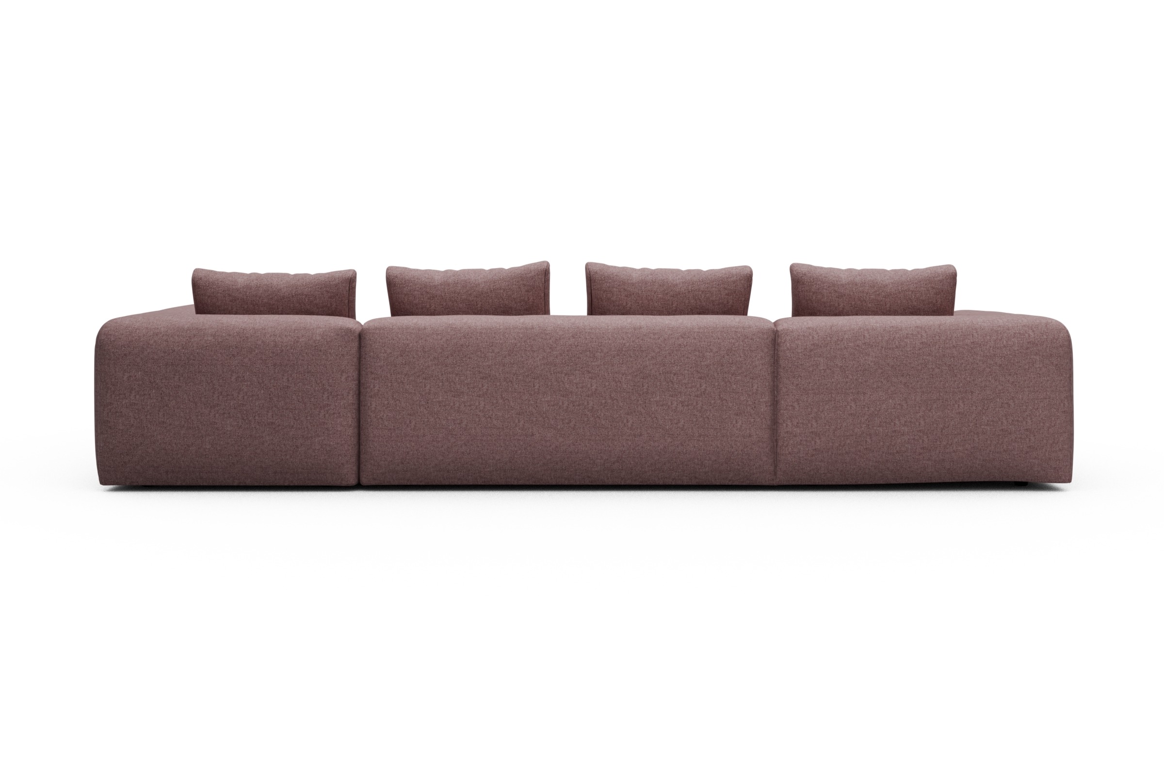 Wohnlandschaft Fred Chaiselongue links mit 2-Sitzer und lange Armlehne rechts Sama-Flamingo
