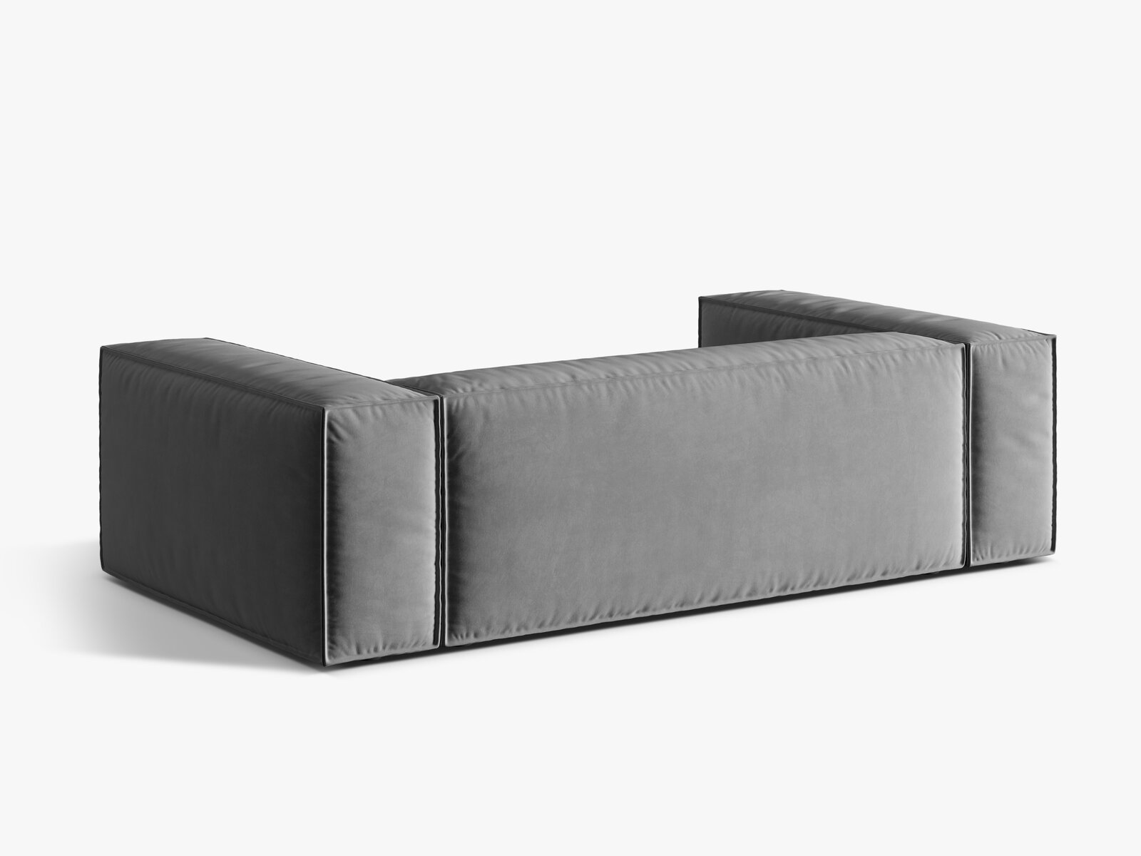 Micadoni Sofa Nuria 3-Sitzer Samt Grau