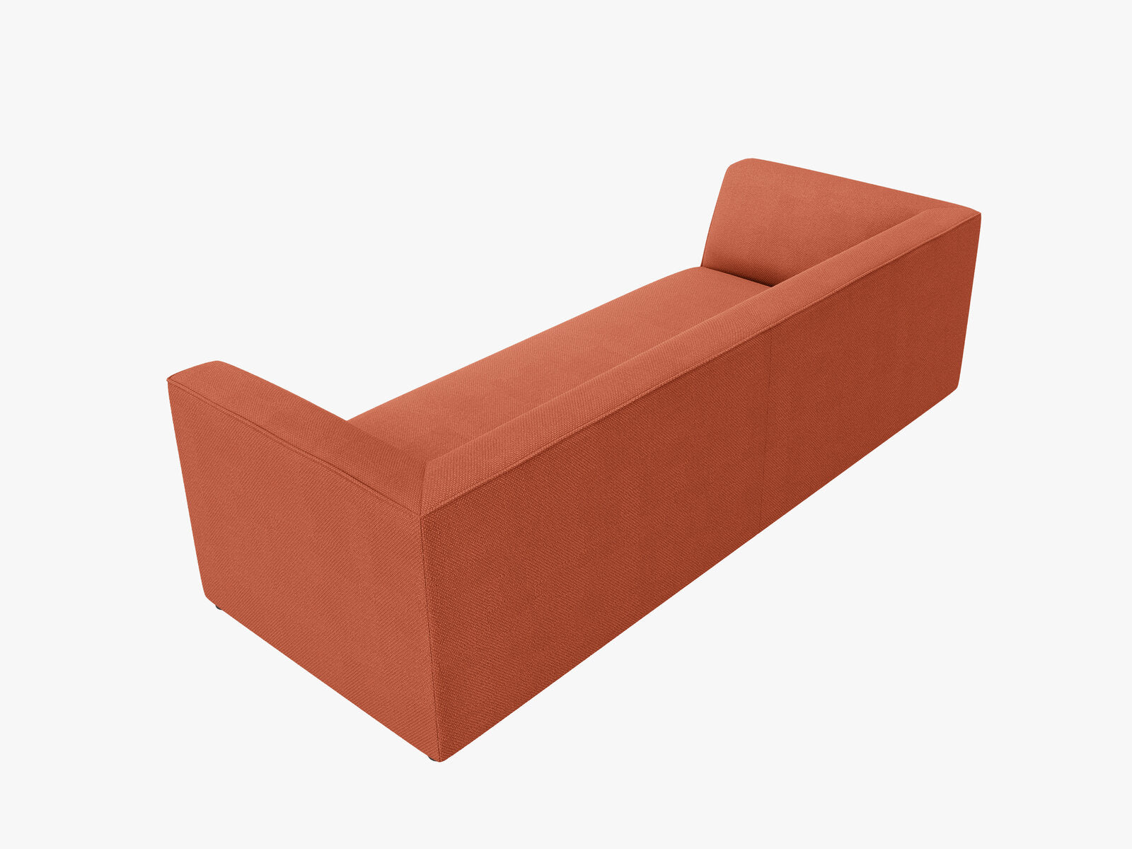 Micadoni Sofa Ruby 3-Sitzer Strukturierter Stoff Koralle