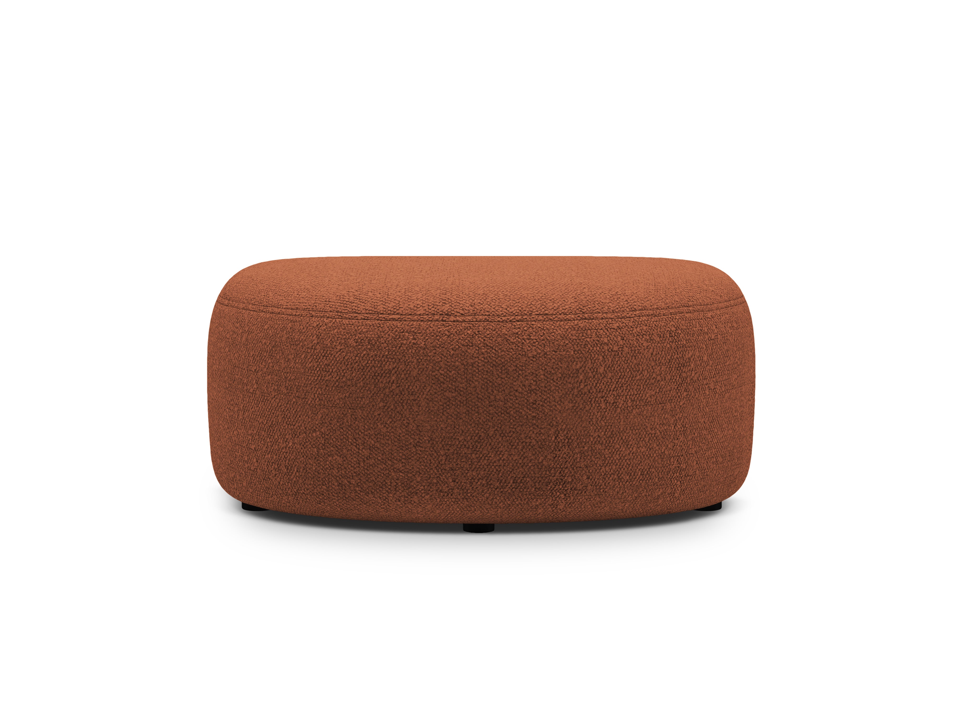 Micadoni Hocker Kate halbrund Boucle Baloo Terrakotta