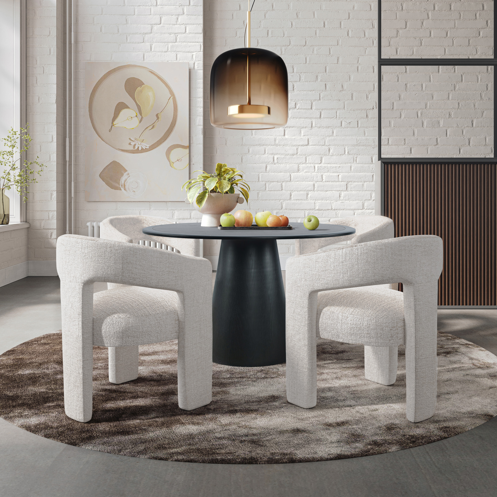Livin Hill Set Leith: 4× Polsterstuhl Weiß