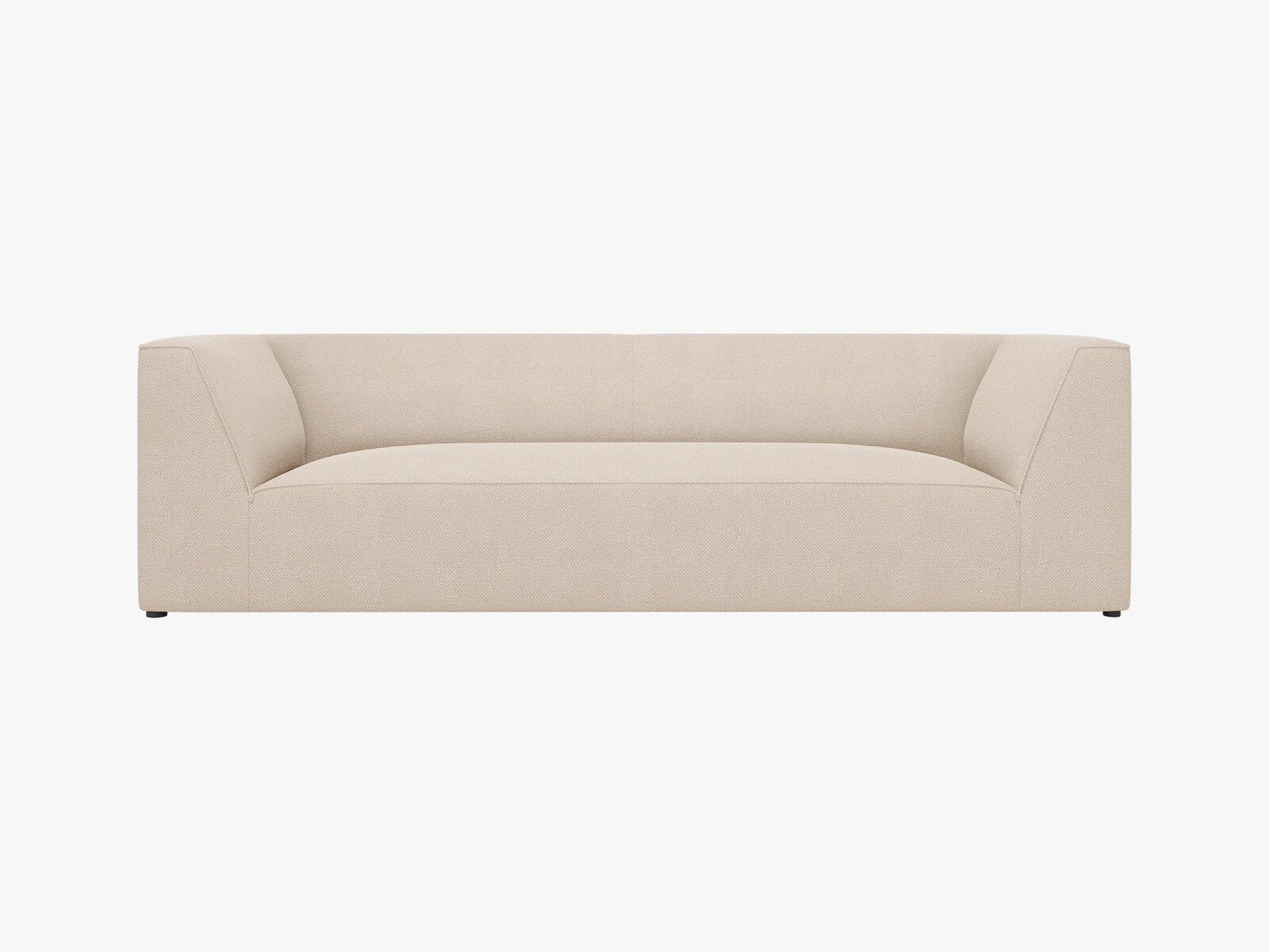 Micadoni Sofa Ruby 3-Sitzer Strukturierter Stoff Ottawa Beige