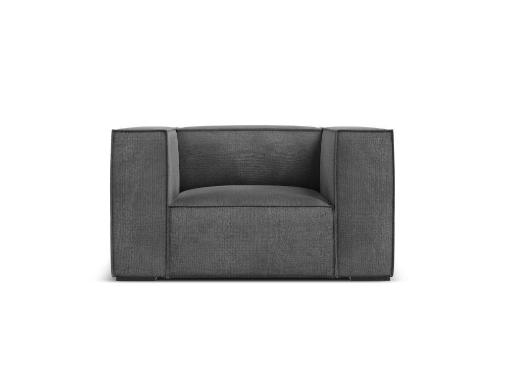 Cosmopolitan Design Sessel Turin Strukturierter Stoff Rosario Grau